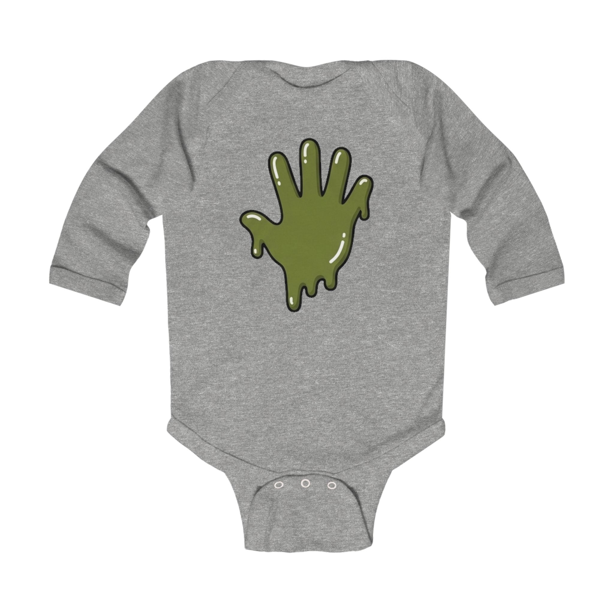 The Slime Shop Infant Long-Sleeve Bodysuit — Navy / Army Green Slime In 5