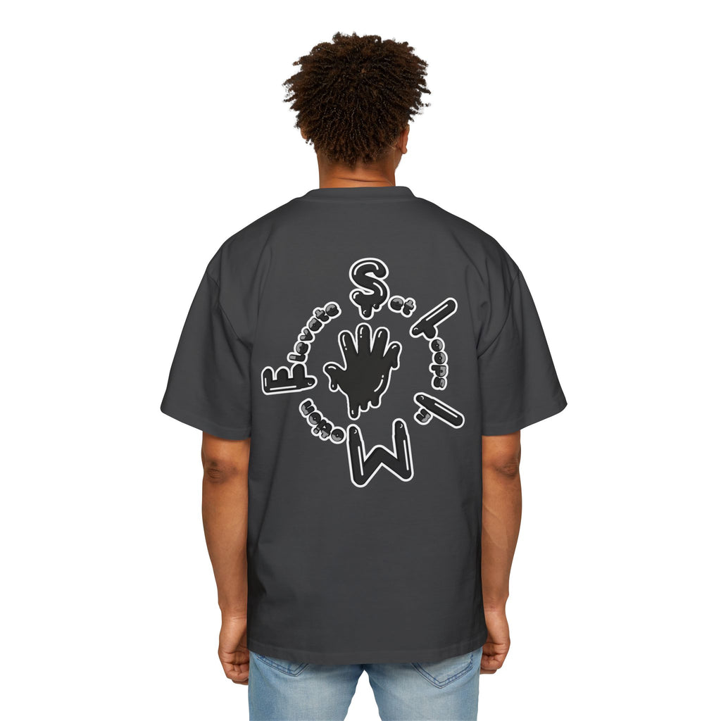 Men's Black Slime Sircle Heavy Oversized Tee