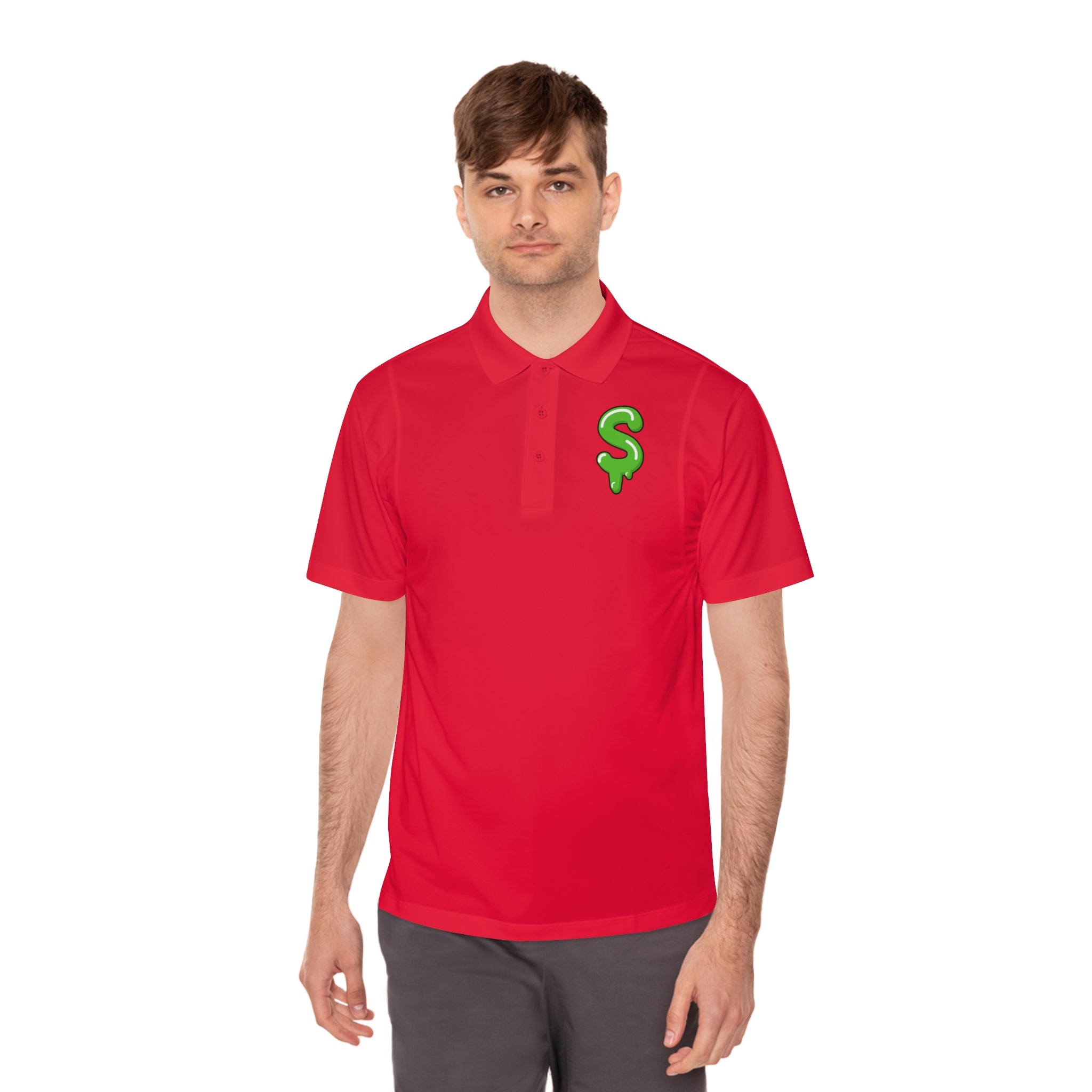 The Slime Shop Sport Polo — Black / Green Slime Sircle