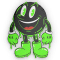 The Slime Shop Slimeman Shaped Pillow — Black / Green Slimeman Gzzz