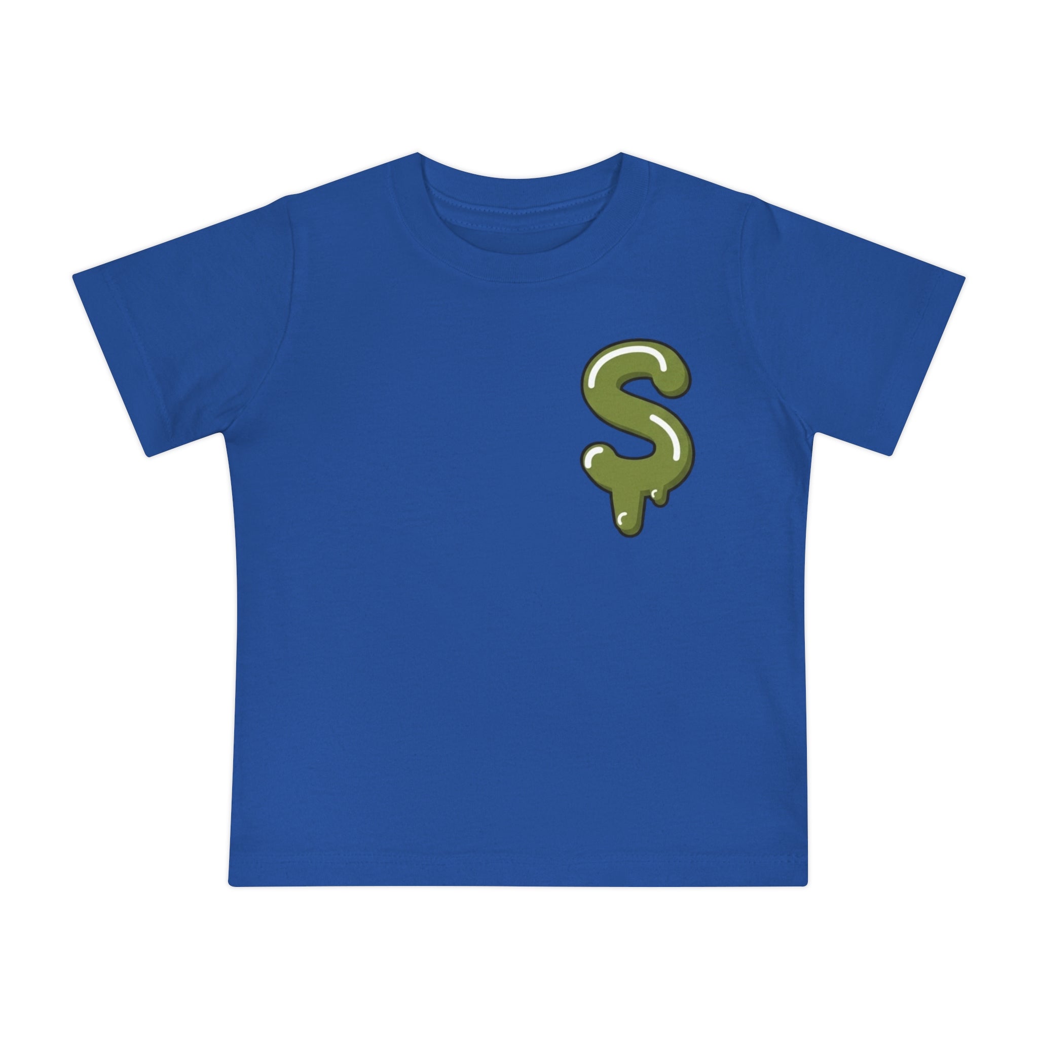 The Slime Shop Baby Tee — Asphalt / Green Slime Sircle
