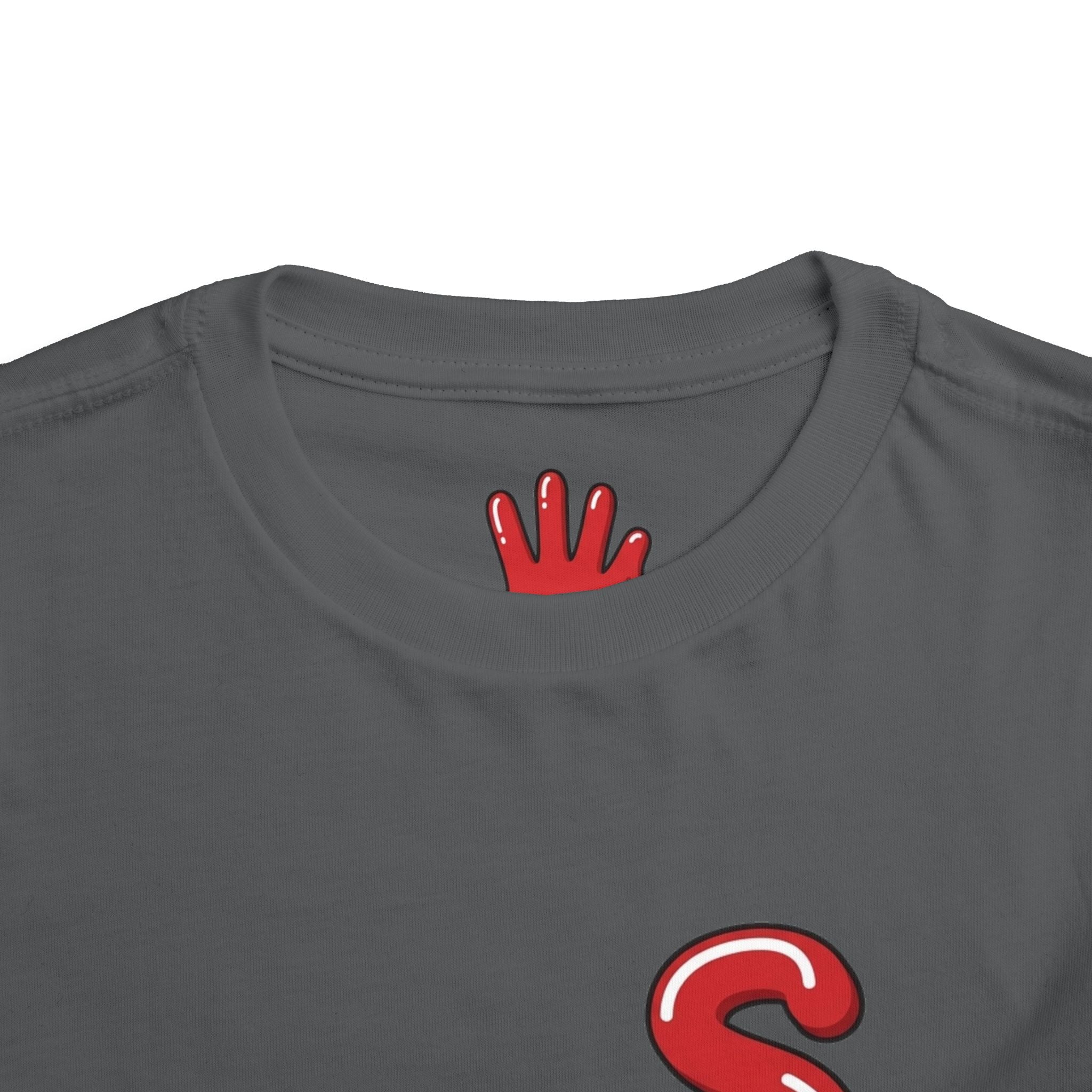 The Slime Shop Toddler Tee — Royal Blue / Red Slime Sircle