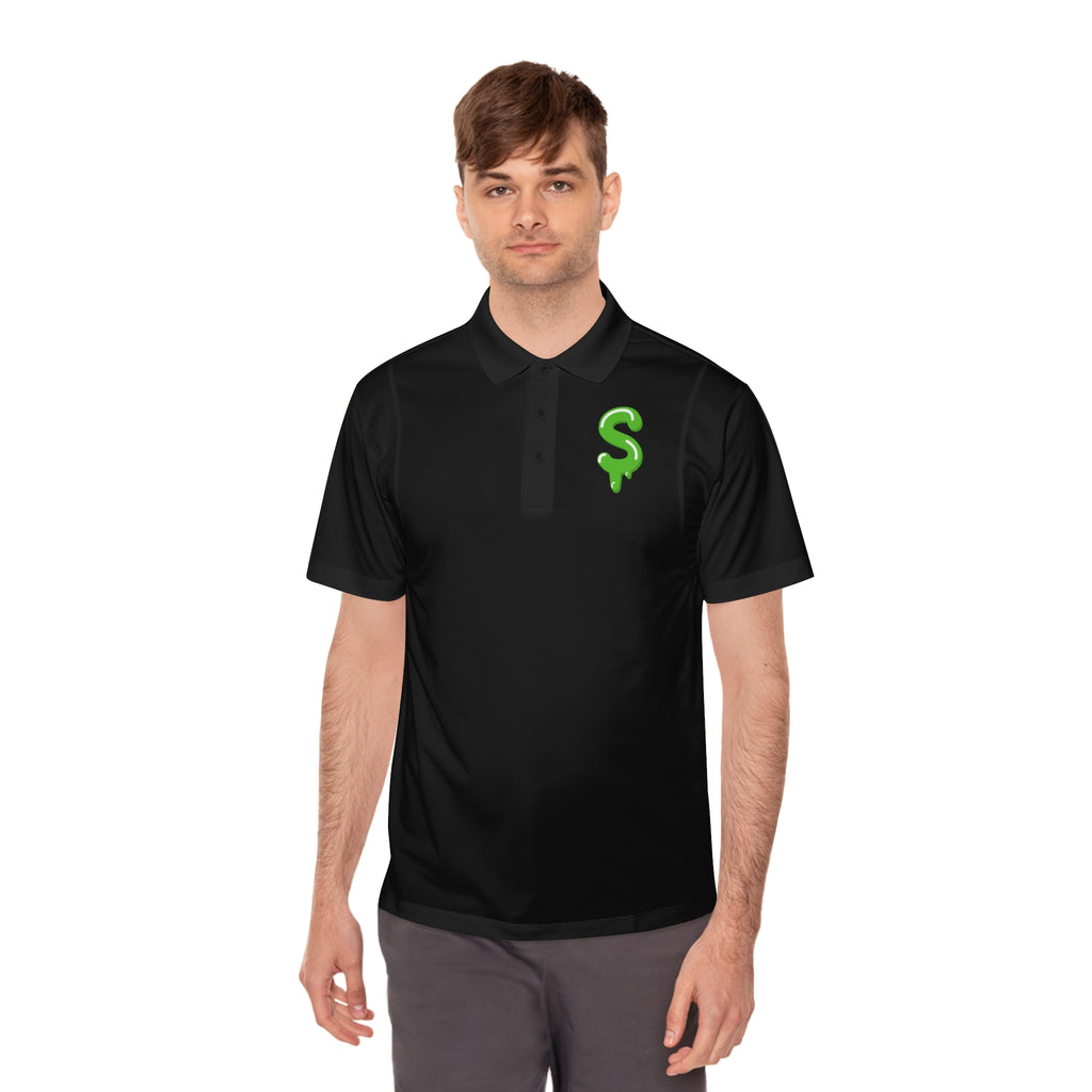 The Slime Shop Sport Polo — Black / Green Slime Sircle