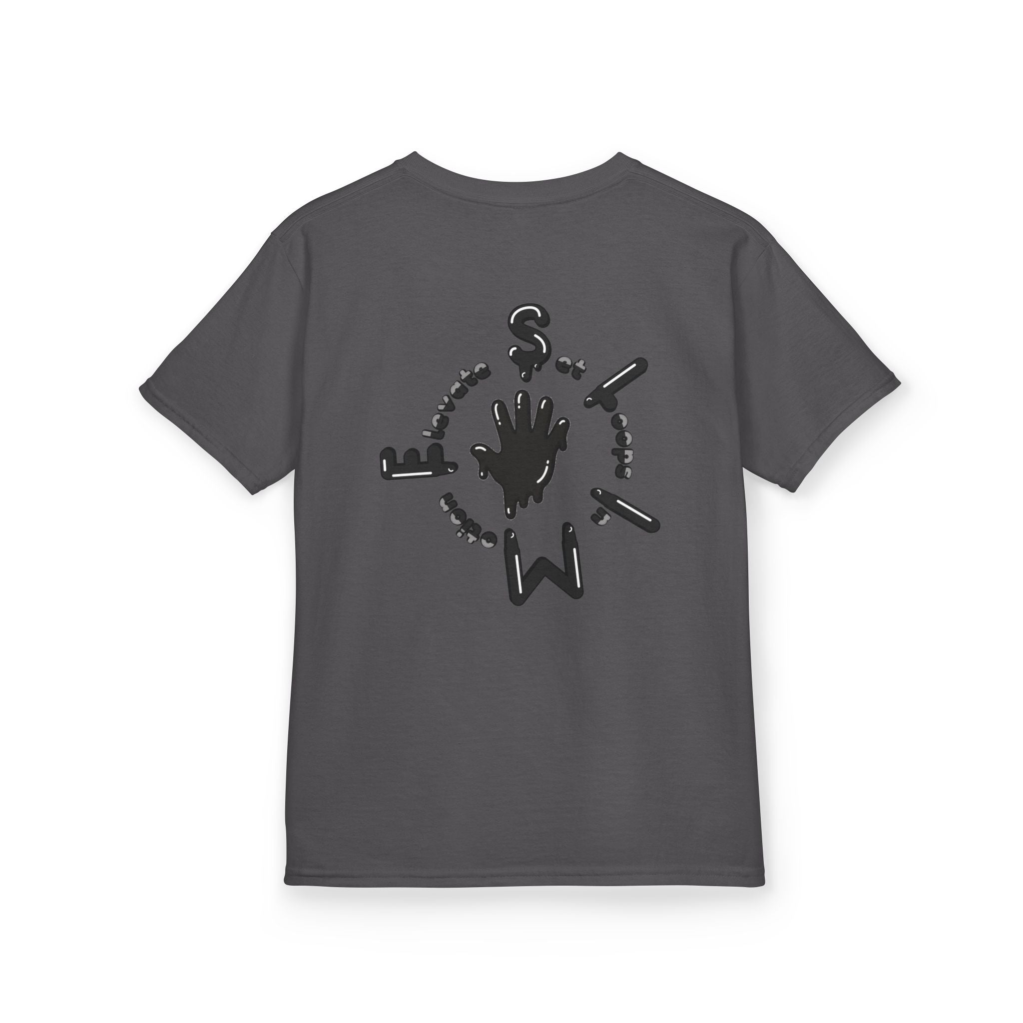 The Slime Shop Kids Tee — Grey / Black Slime Sircle