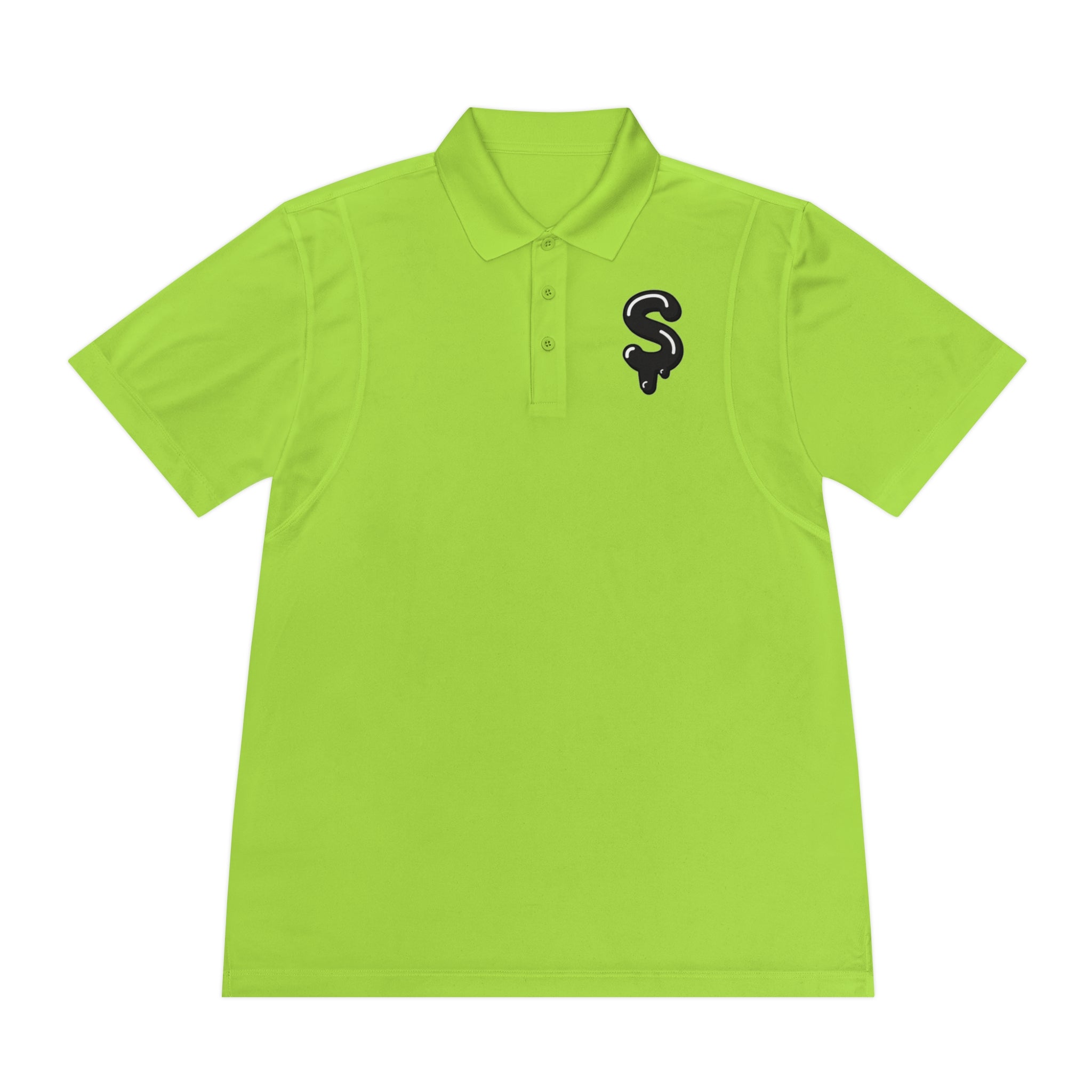 The Slime Shop Sport Polo — Lime Green / Black Slime Sircle