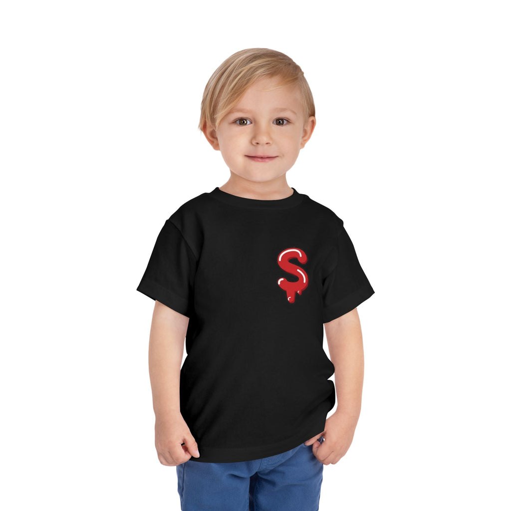 The Slime Shop Toddler Tee — Royal Blue / Red Slime Sircle
