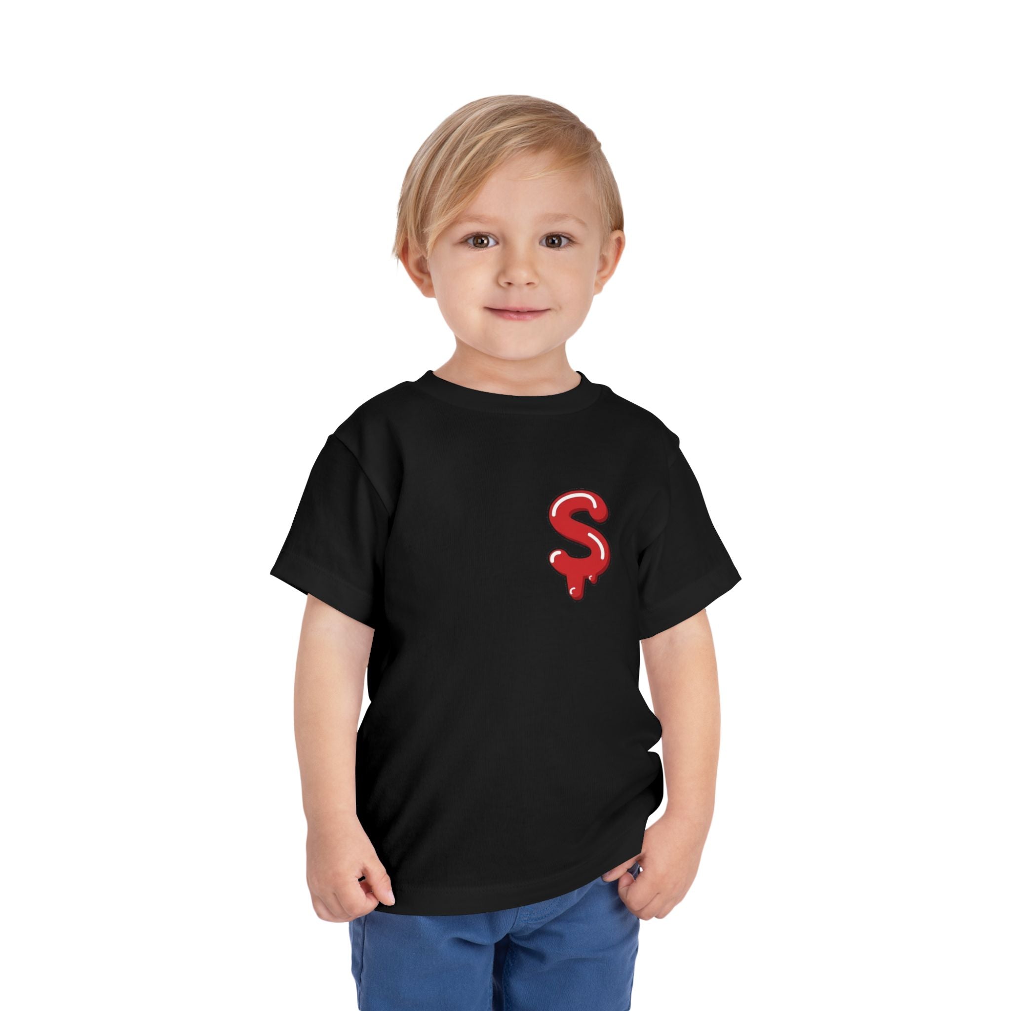 The Slime Shop Toddler Tee — Royal Blue / Red Slime Sircle