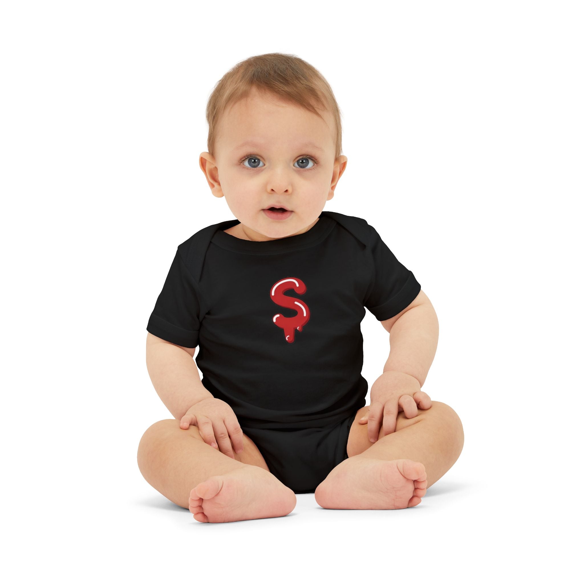 The Slime Shop Infant Jersey One Piece — Navy / Red Slime $