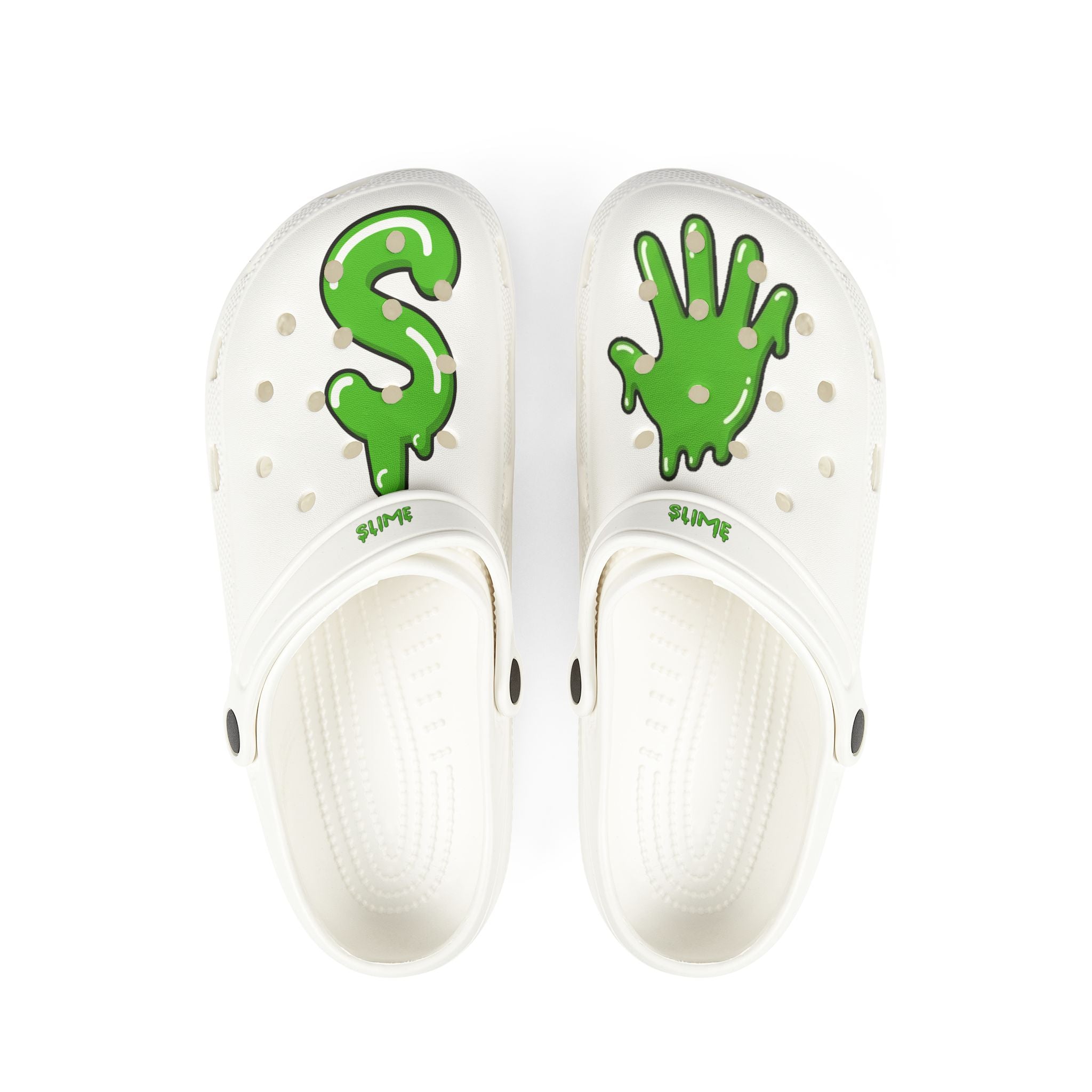 The Slime Shop Foam Clogs — Green / Slime Drip