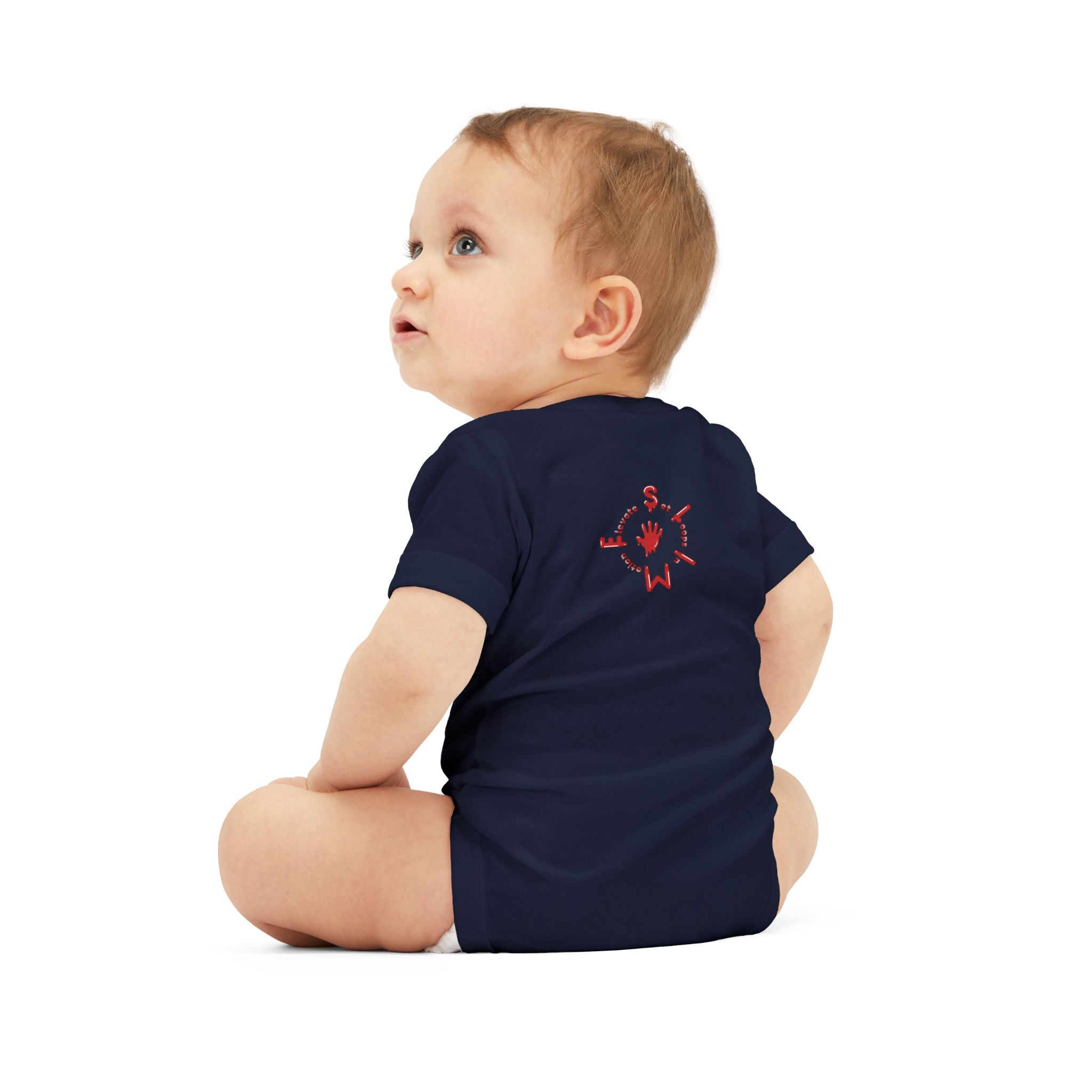 The Slime Shop Infant Jersey One Piece — Navy / Red Slime $