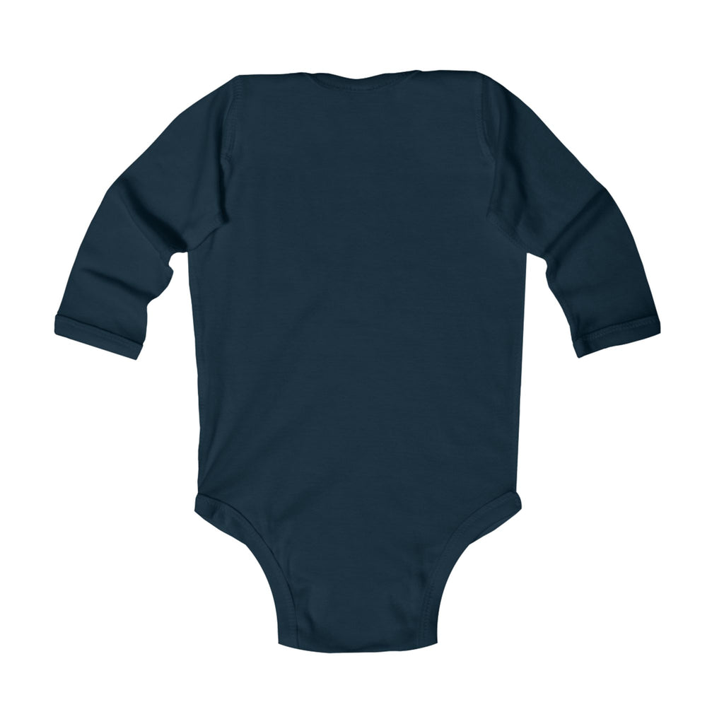 The Slime Shop Infant Long-Sleeve Bodysuit — Navy / Red Slime In 5