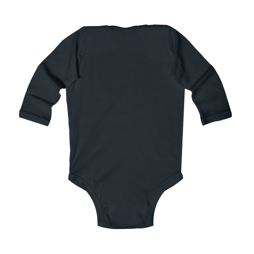 The Slime Shop Infant Long-Sleeve Bodysuit — Navy / Red Slime In 5