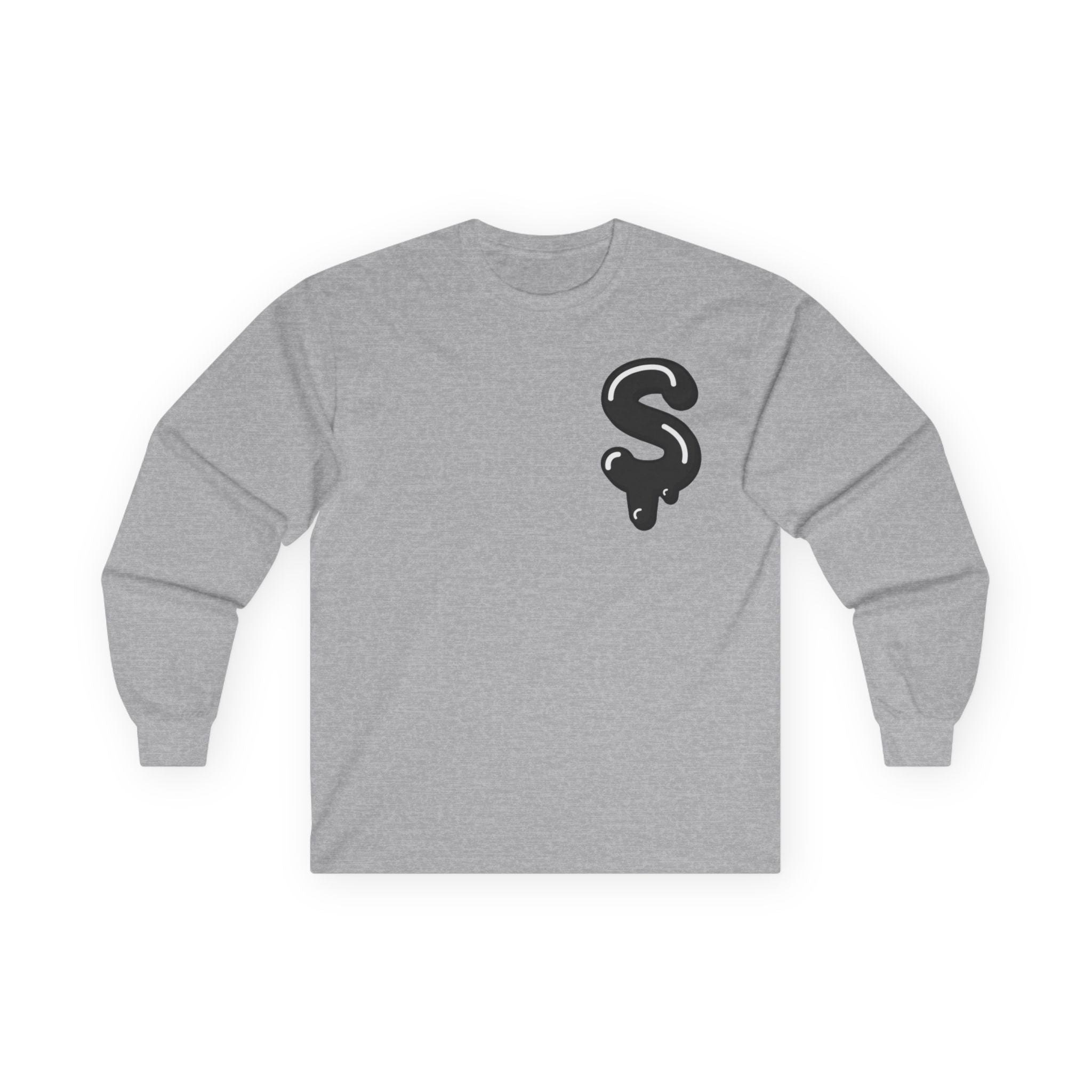 The Slime Shop Ultra Cotton Long-Sleeve Tee — Irish Green / Black Slime Sircle