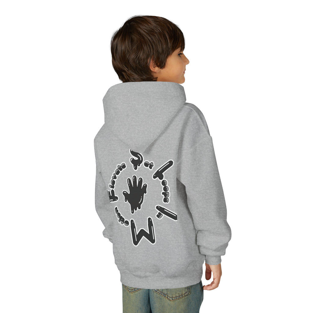 Black Slime Sircle Youth Heavy Blend Hooded Sweatshirt
