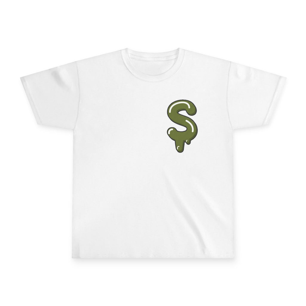 The Slime Shop Youth Tee — Navy / Army Green Slime Sircle