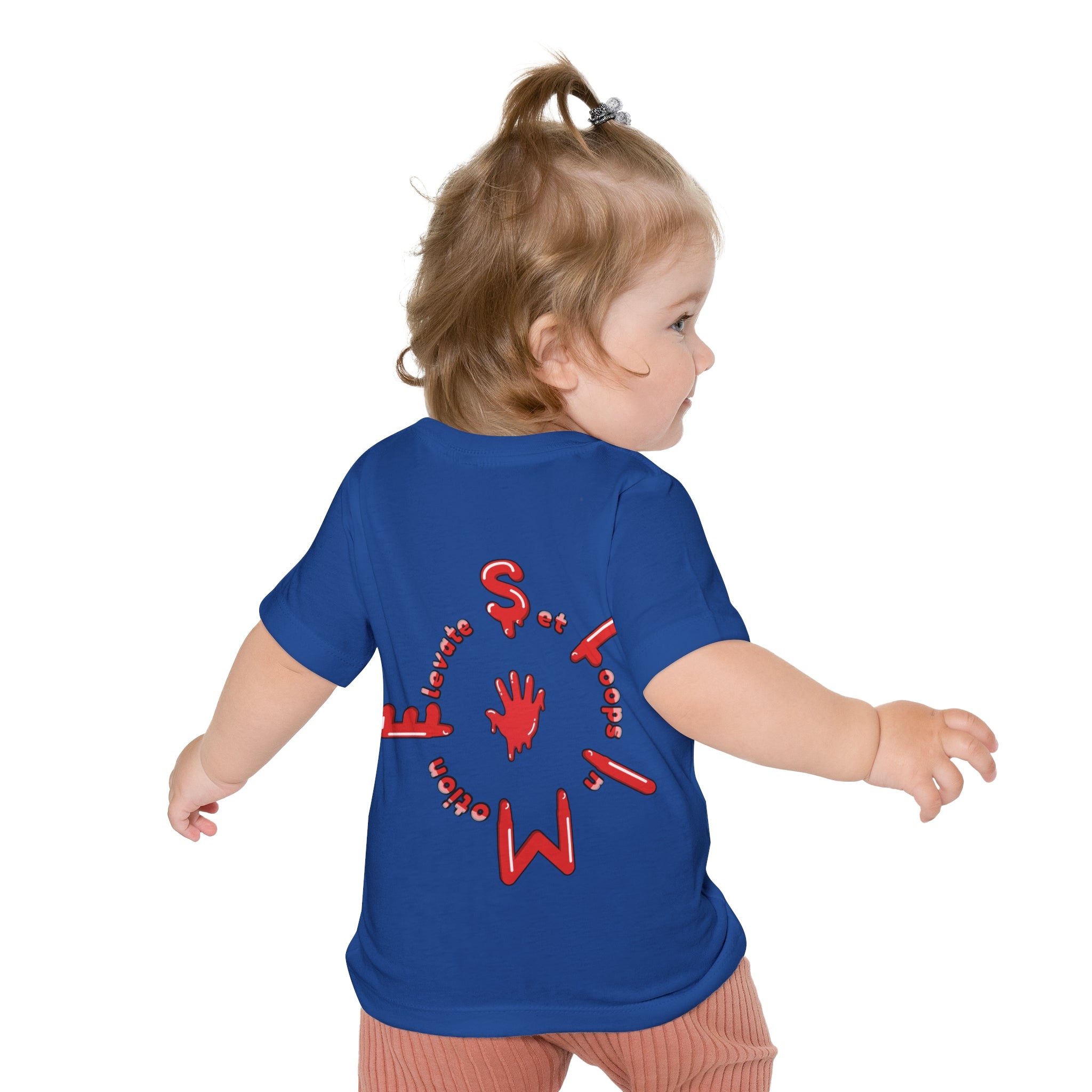 The Slime Shop Baby Tee — Royal Blue / Red Slime Sircle
