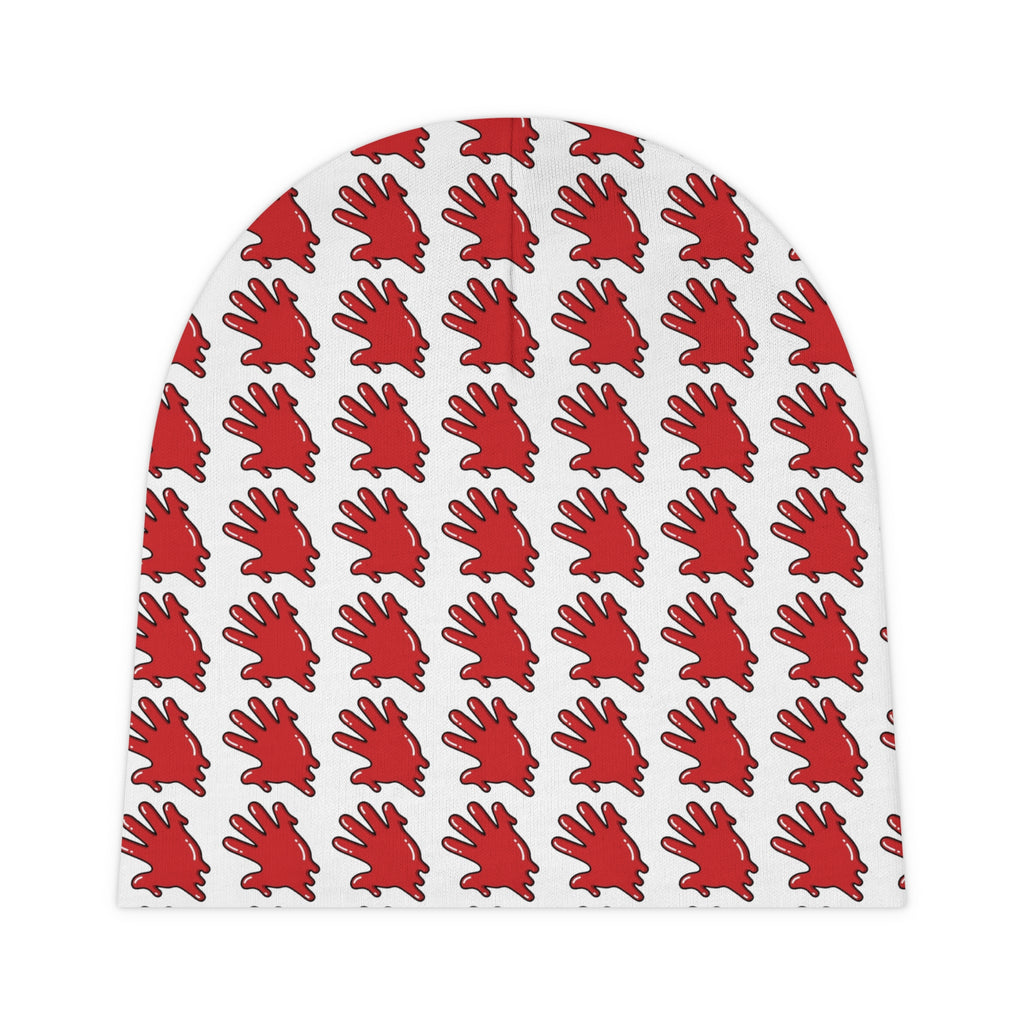 The Slime Shop Baby Beanie — White / Red Slime In 5