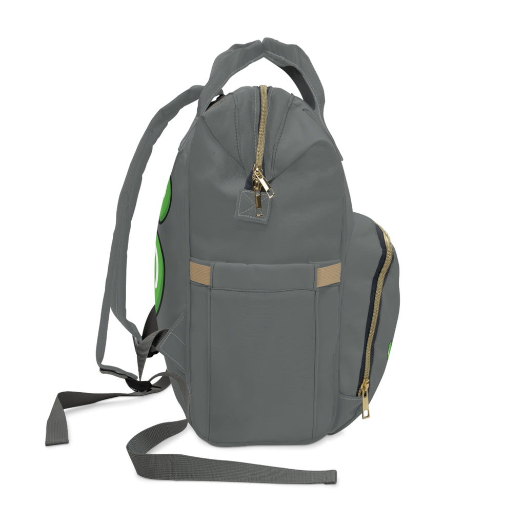 The Slime Shop Diaper Backpack — Gray / Green Slime Sircle