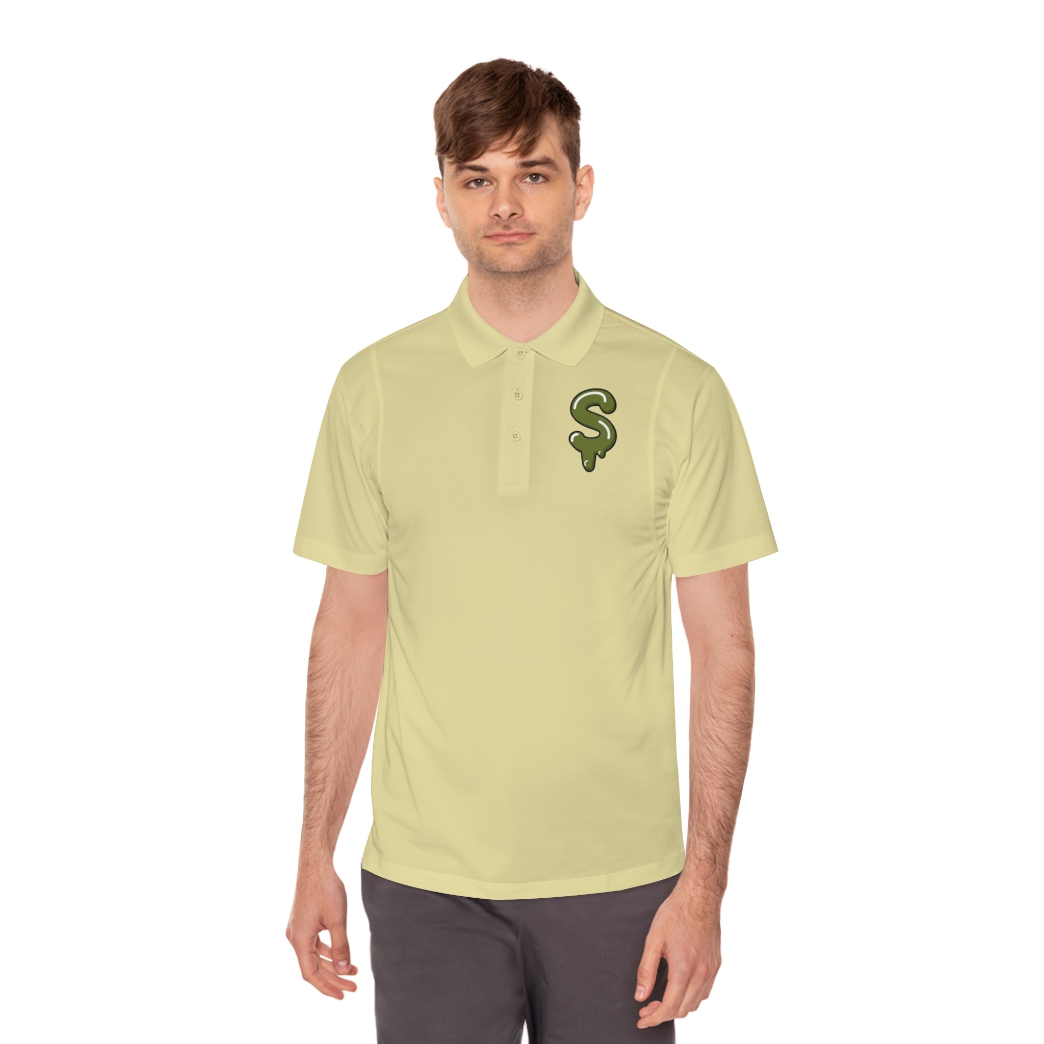 The Slime Shop Sport Polo — Red / Olive Slime Sircle