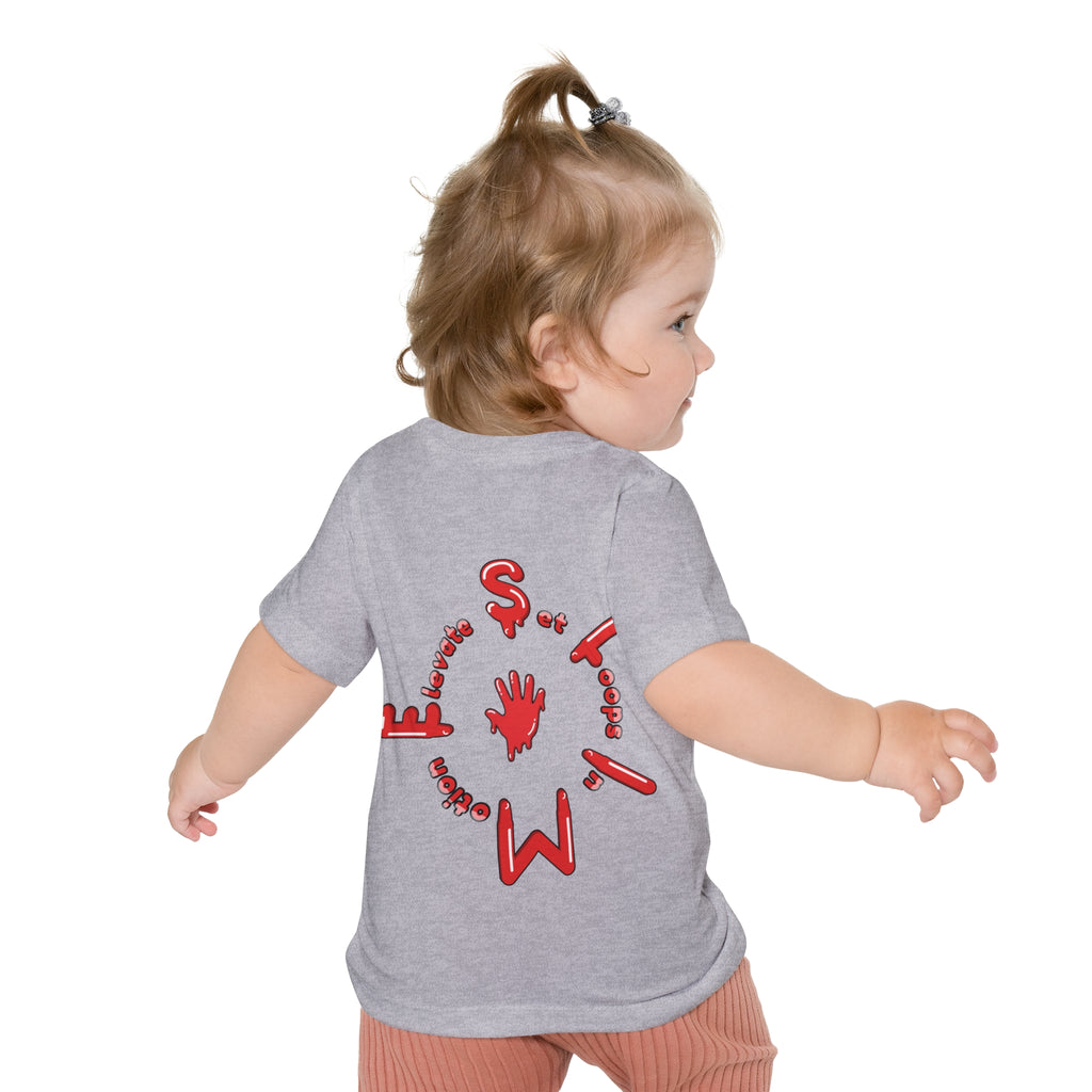 The Slime Shop Baby Tee — Royal Blue / Red Slime Sircle