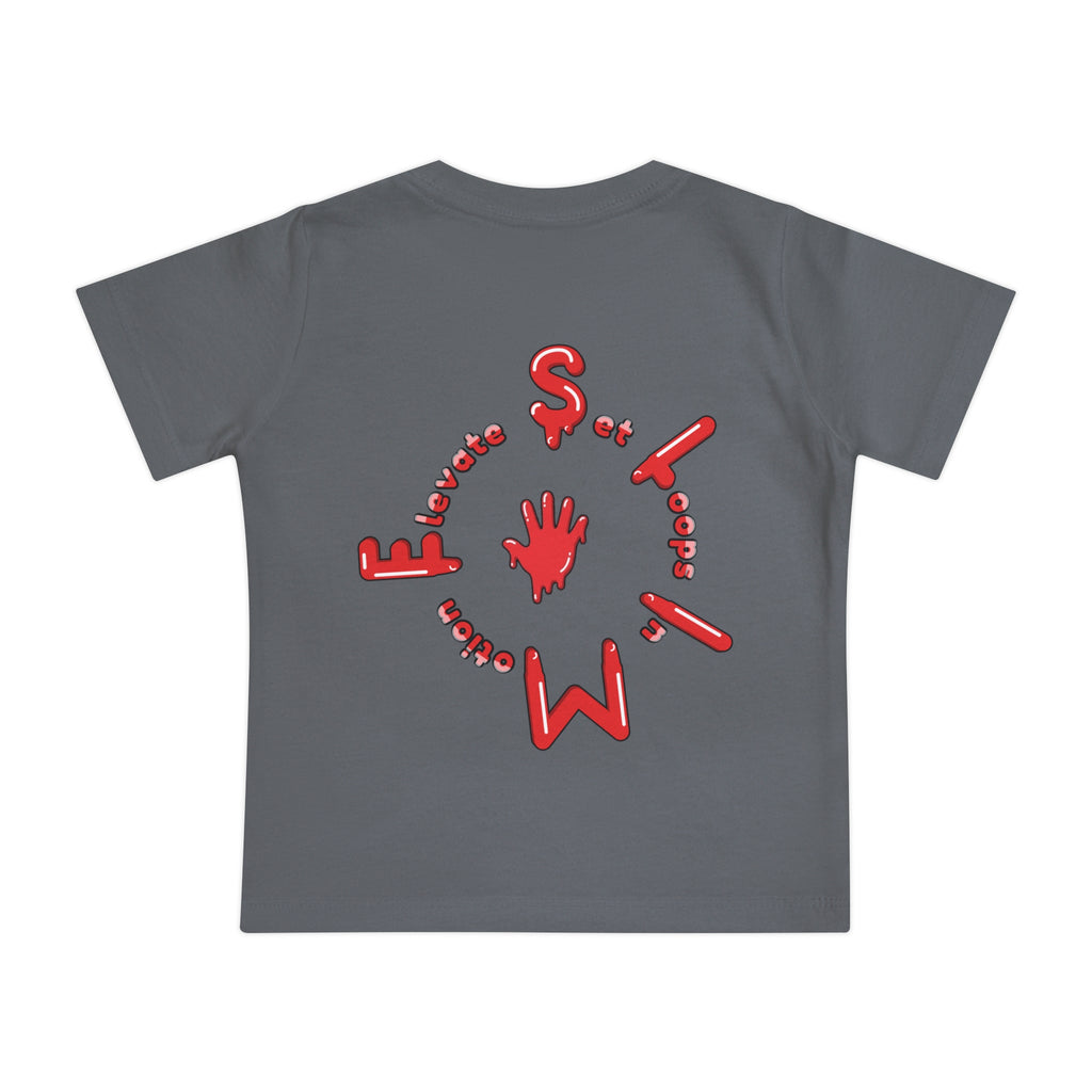 The Slime Shop Baby Tee — Royal Blue / Red Slime Sircle
