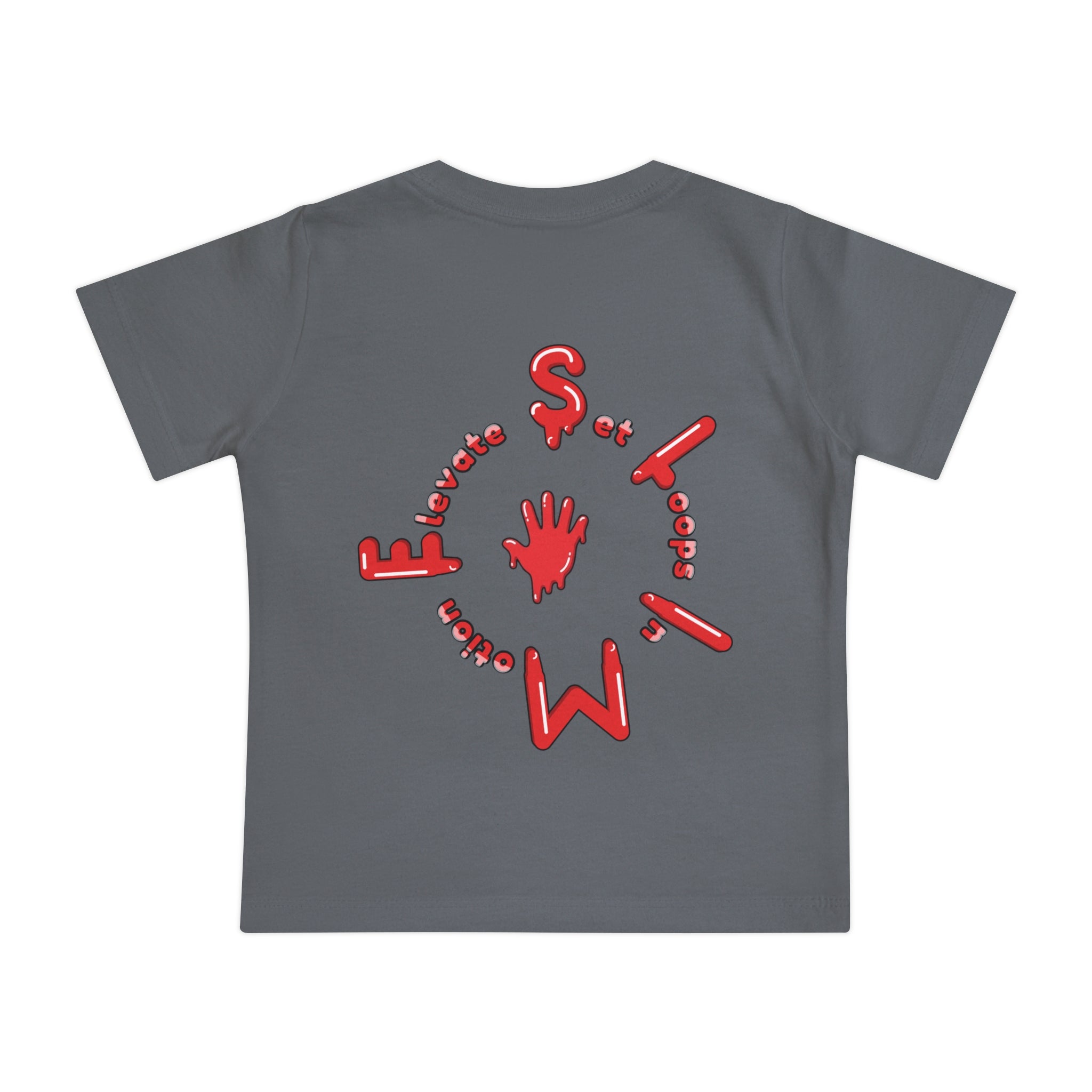 The Slime Shop Baby Tee — Royal Blue / Red Slime Sircle