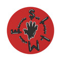 The Slime Shop Round Rug — Hand & Ring (Black) IV