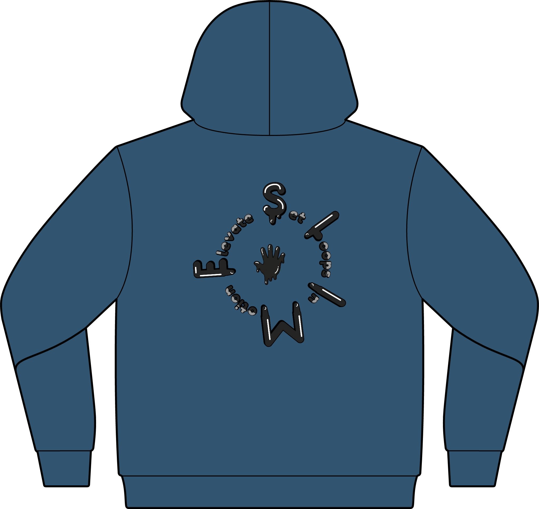 The Slime Shop Fleece Hoodie — Military Green / Black Slime S