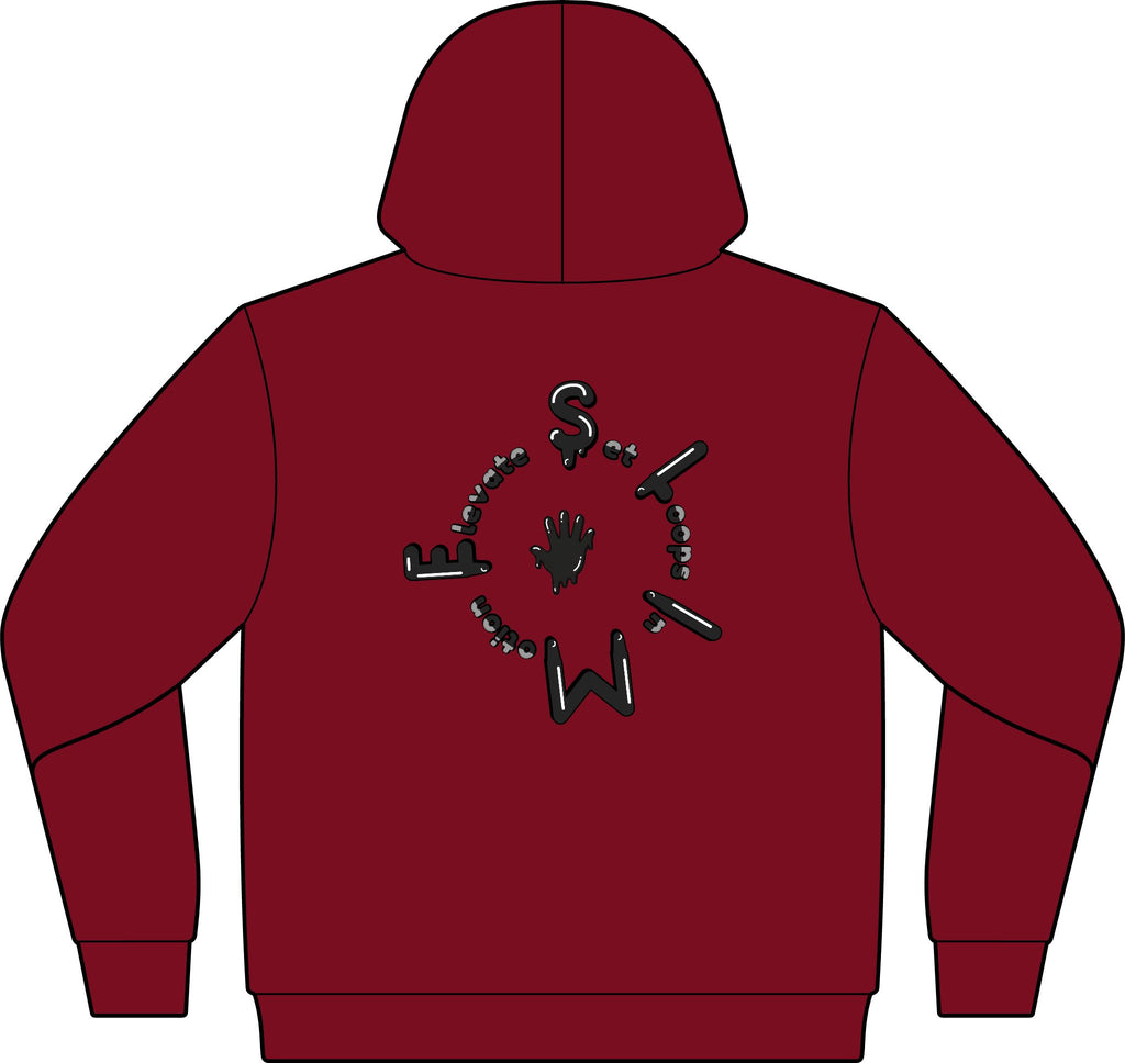 The Slime Shop Fleece Hoodie — Military Green / Black Slime S