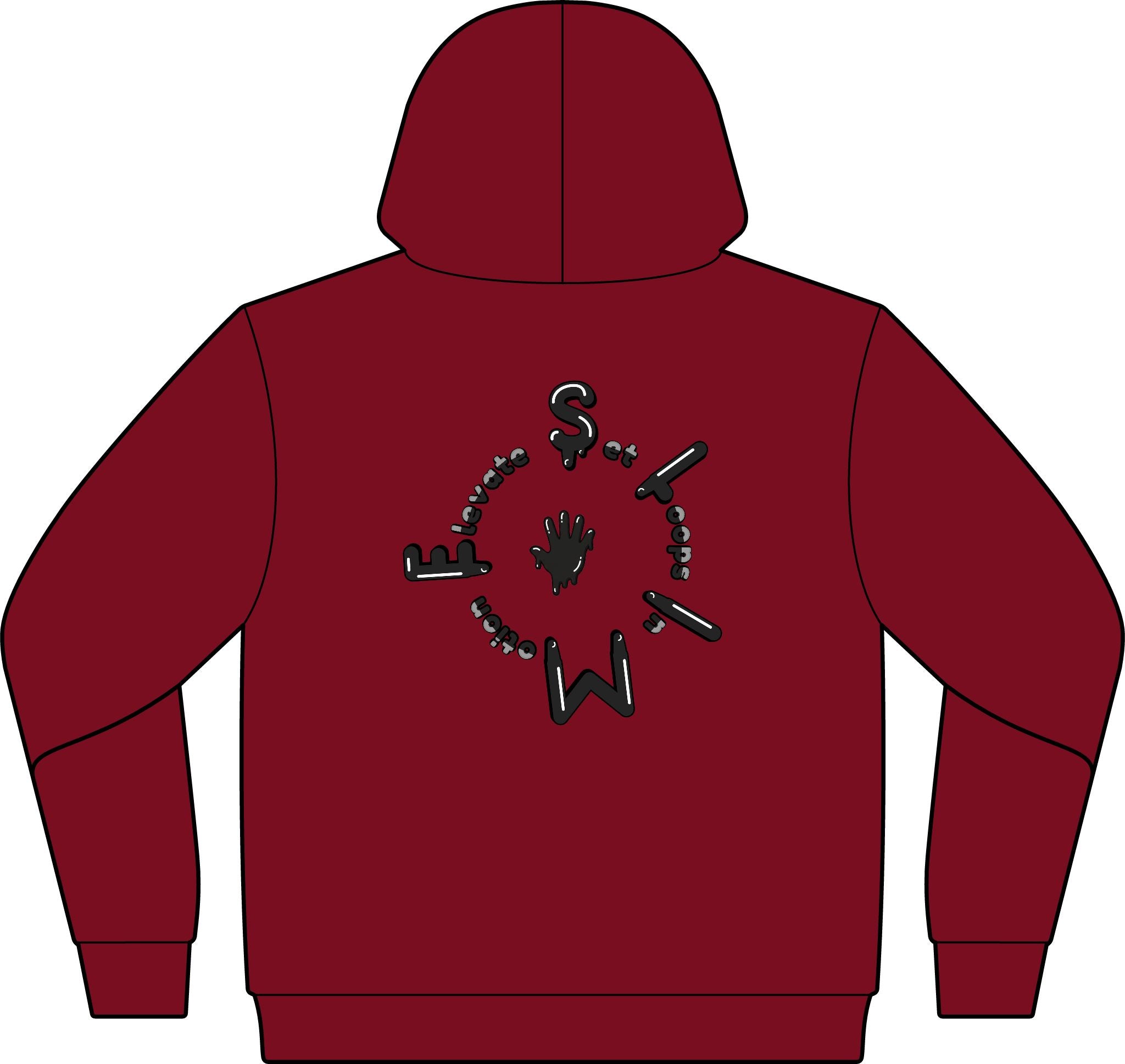 The Slime Shop Fleece Hoodie — Military Green / Black Slime S
