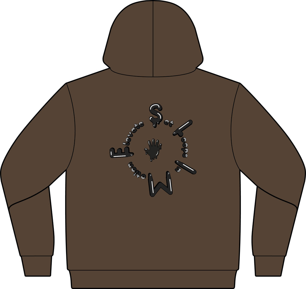 The Slime Shop Fleece Hoodie — Military Green / Black Slime S