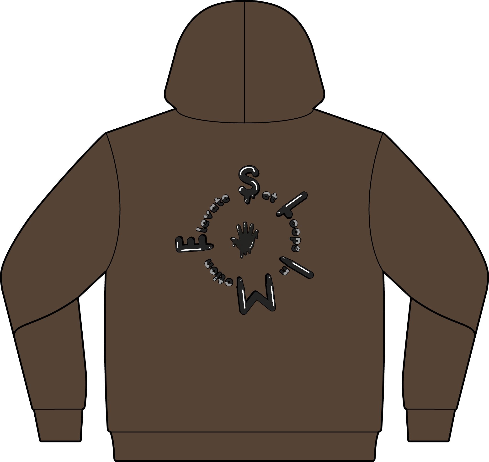 The Slime Shop Fleece Hoodie — Military Green / Black Slime S
