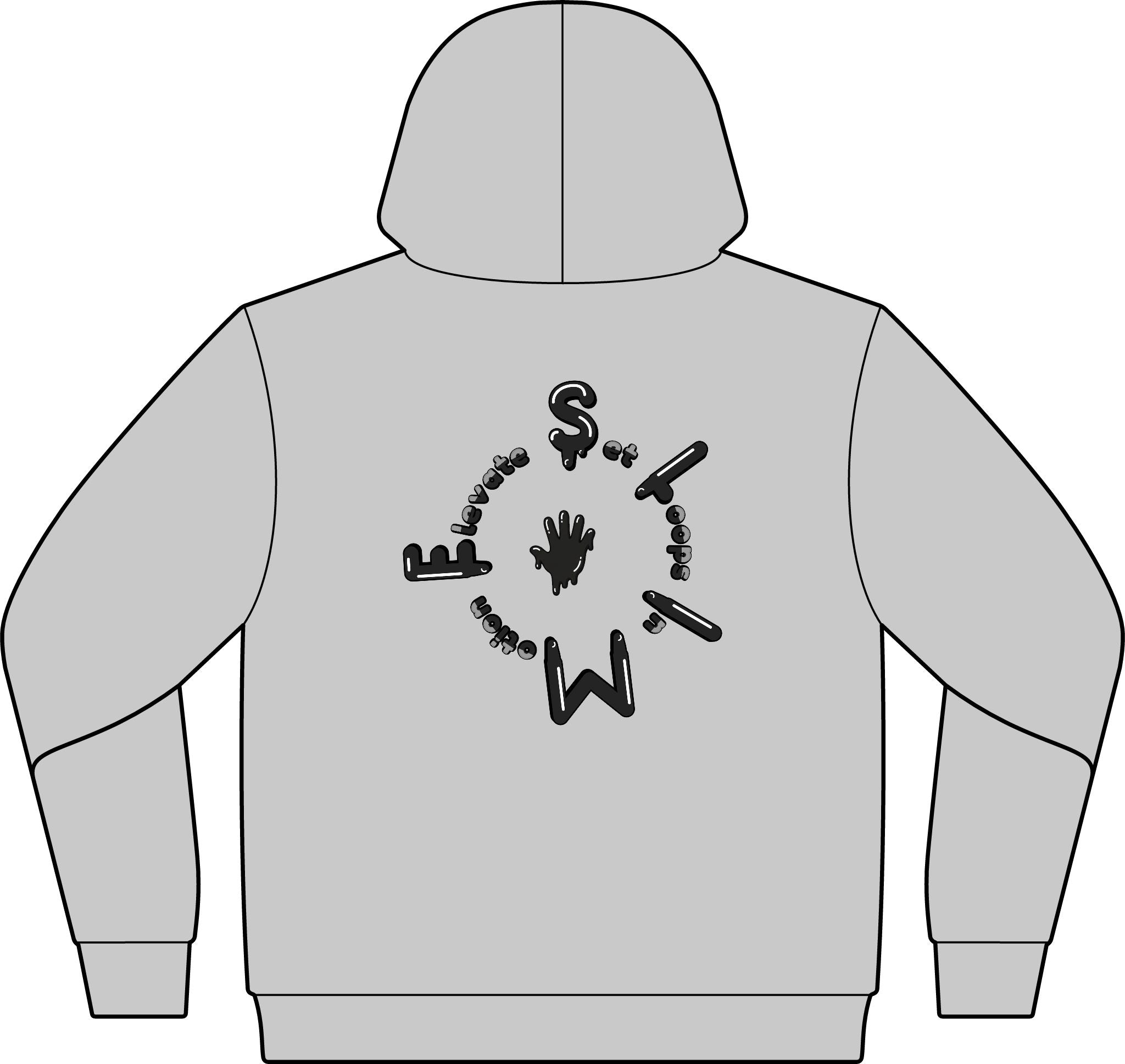 The Slime Shop Fleece Hoodie — Military Green / Black Slime S