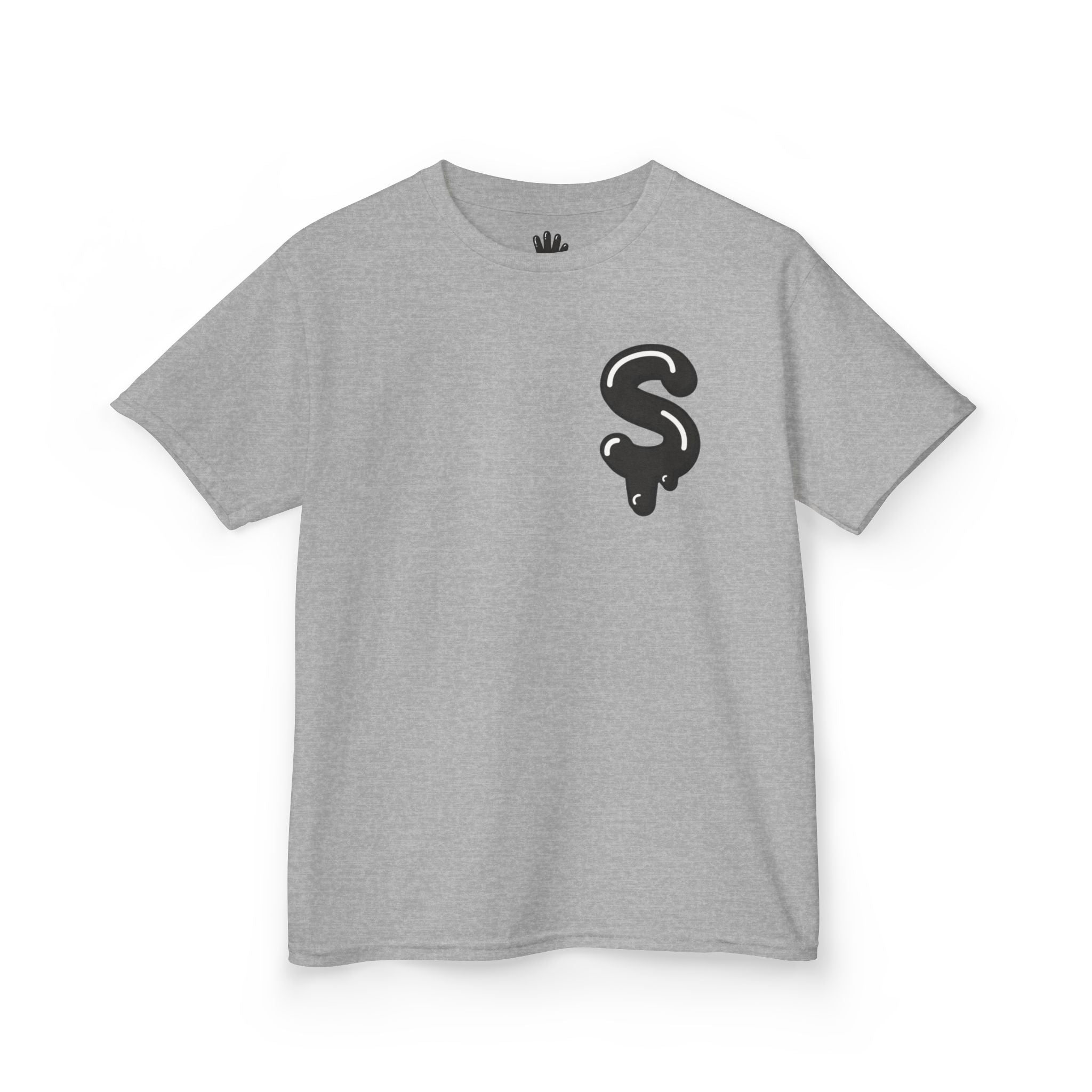 The Slime Shop Kids Tee — Grey / Black Slime Sircle
