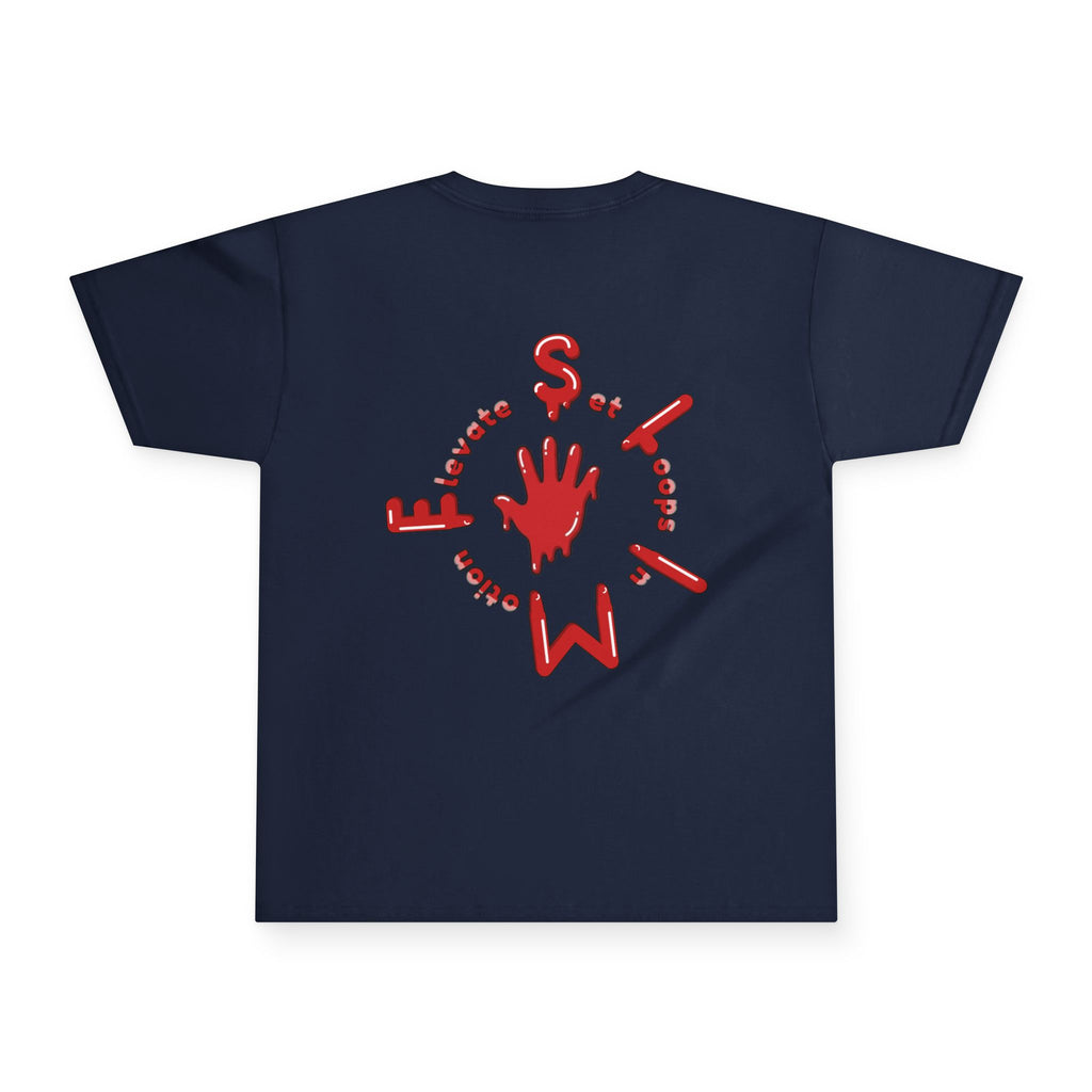 The Slime Shop Youth Tee — Navy / Red Slime Sircle