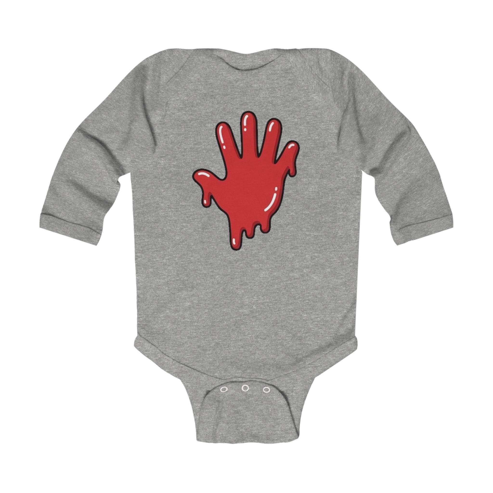 The Slime Shop Infant Long-Sleeve Bodysuit — Navy / Red Slime In 5