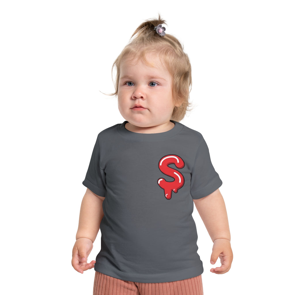 The Slime Shop Baby Tee — Royal Blue / Red Slime Sircle