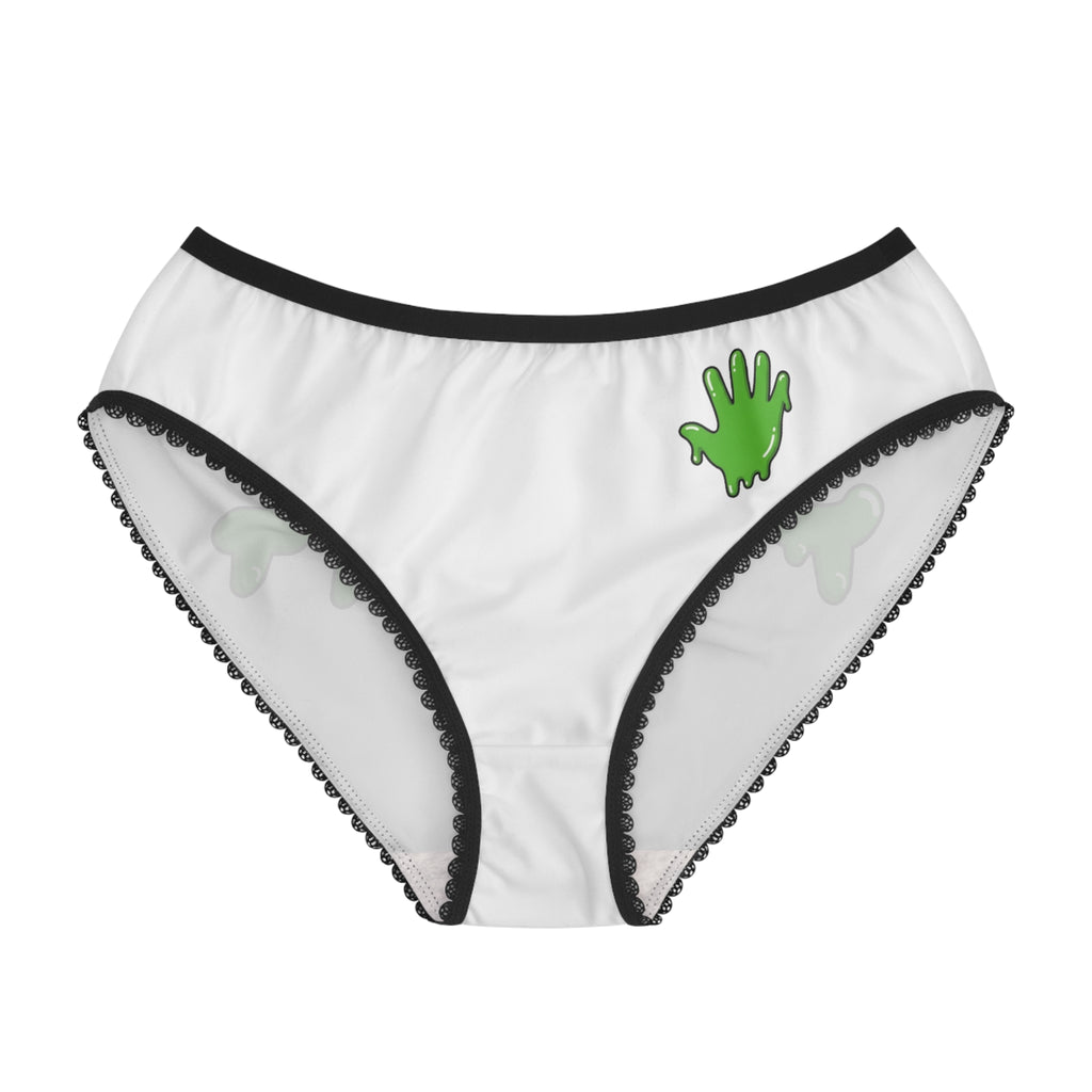 The Slime Shop Women's Briefs — White / Green Slime In 5