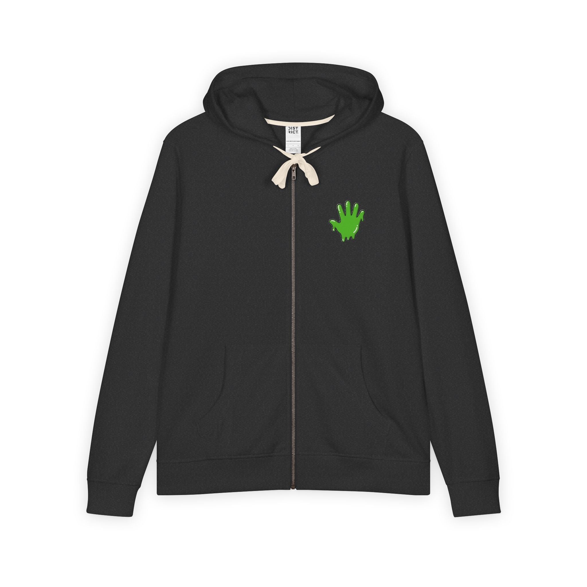 The Slime Shop Full-Zip Hoodie — Black / Green Slime In 5