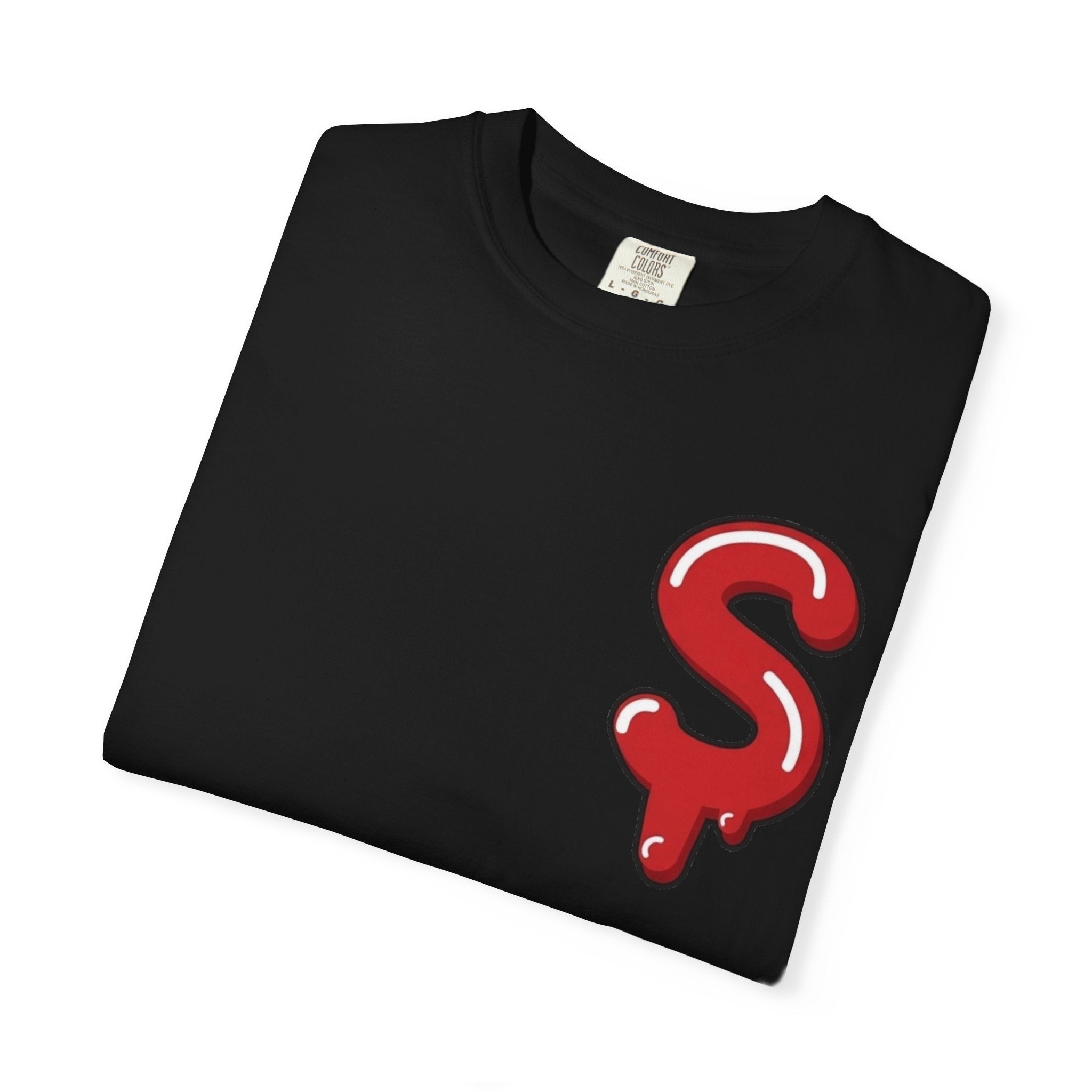 The Slime Shop Signature Tee — White / Red Slime-$
