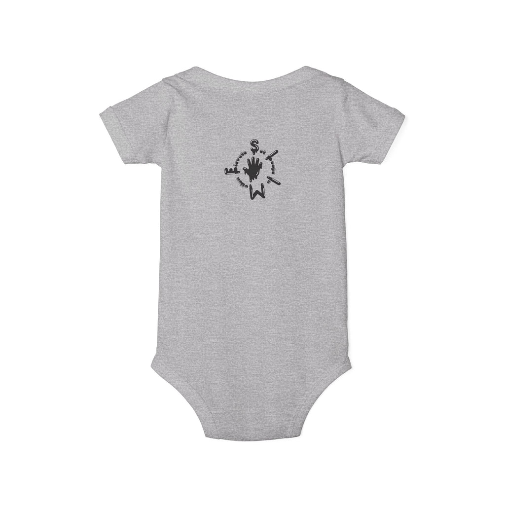 The Slime Shop Infant Jersey One Piece — Heather Grey / Black Slime Sircle