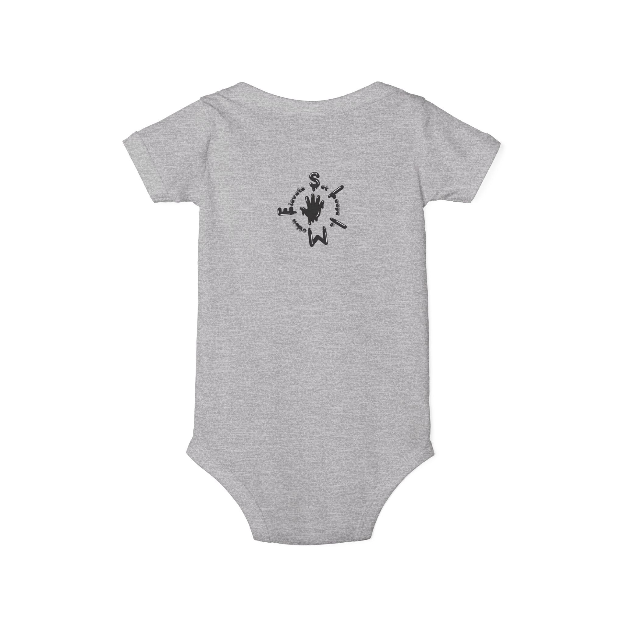 The Slime Shop Infant Jersey One Piece — Heather Grey / Black Slime Sircle