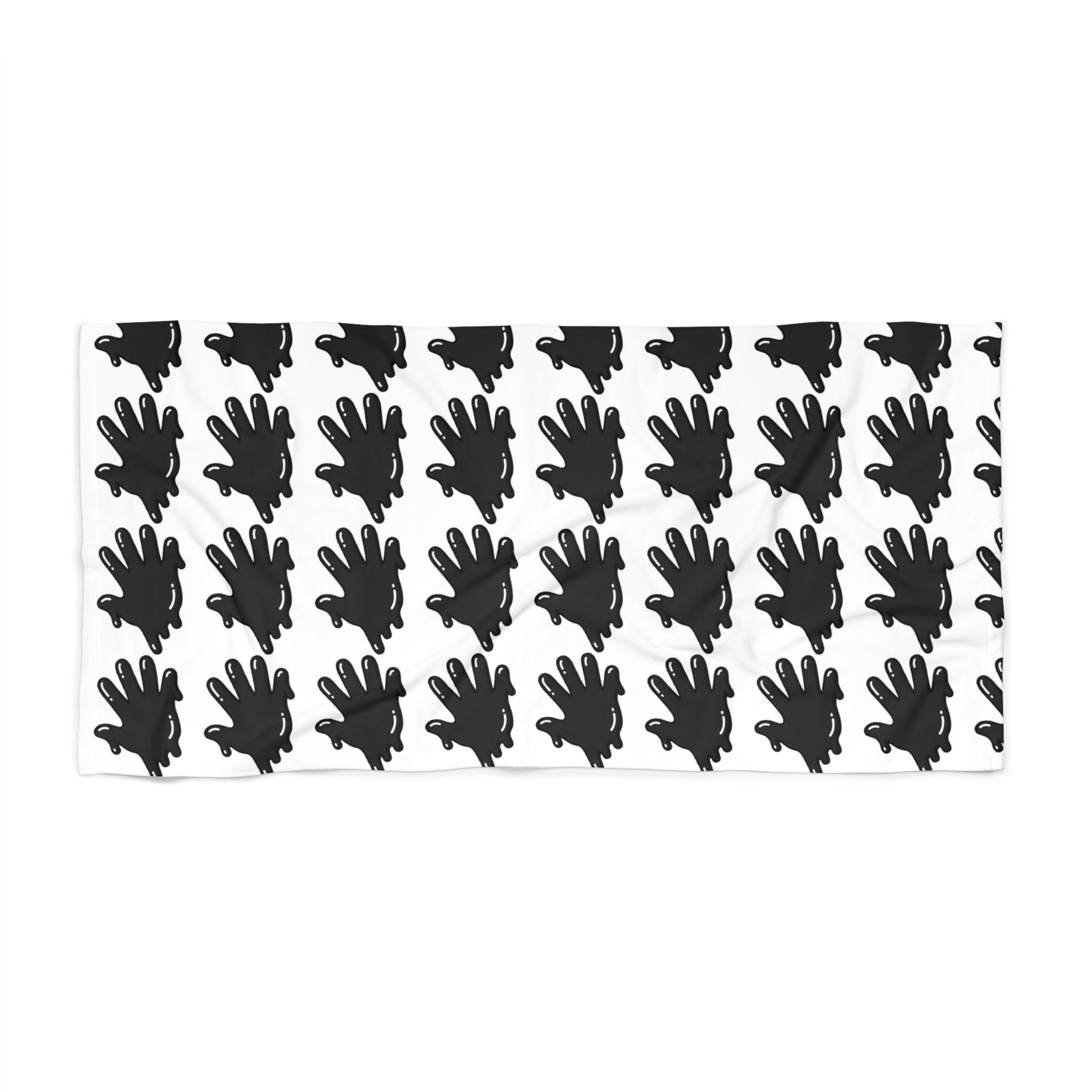 The Slime Shop Beach Towel — White / Black Slime In 5