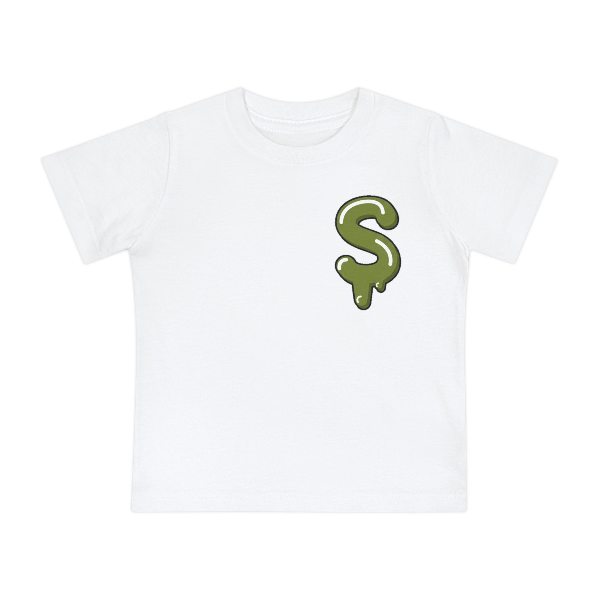 The Slime Shop Baby Tee — Asphalt / Green Slime Sircle