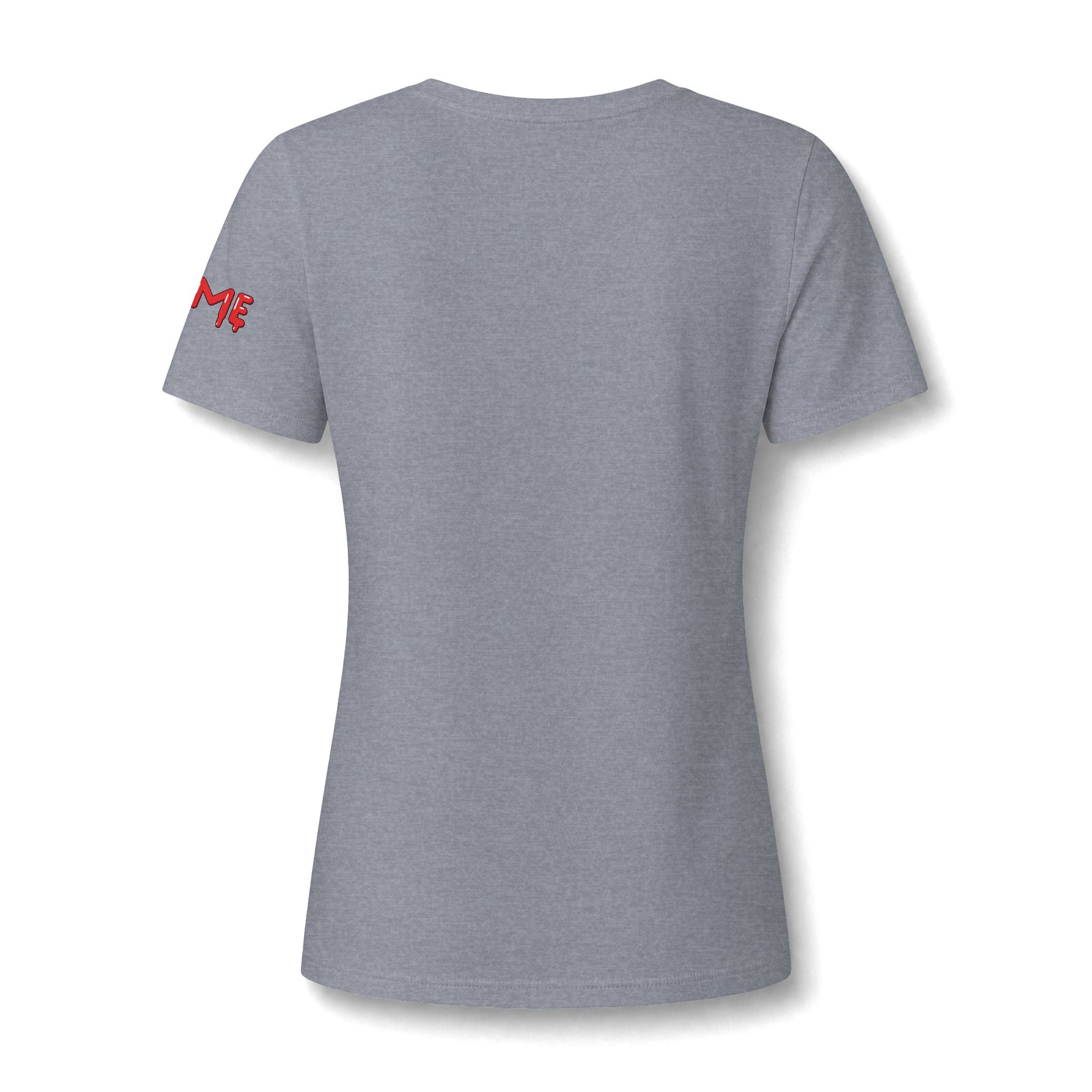 The Slime Shop Women's V-Neck Tee — White / Red Slime In 5