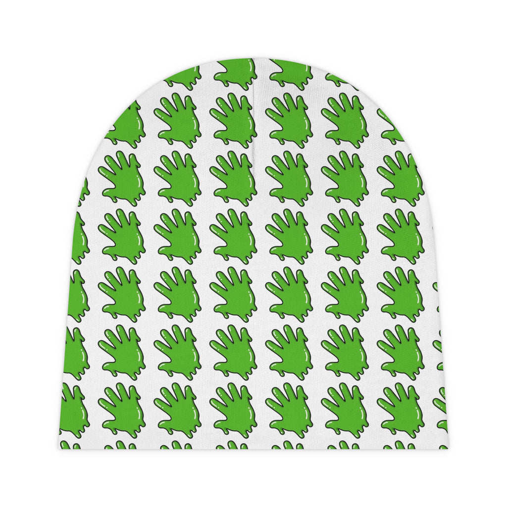 The Slime Shop Baby Beanie — White / Green Slime In 5