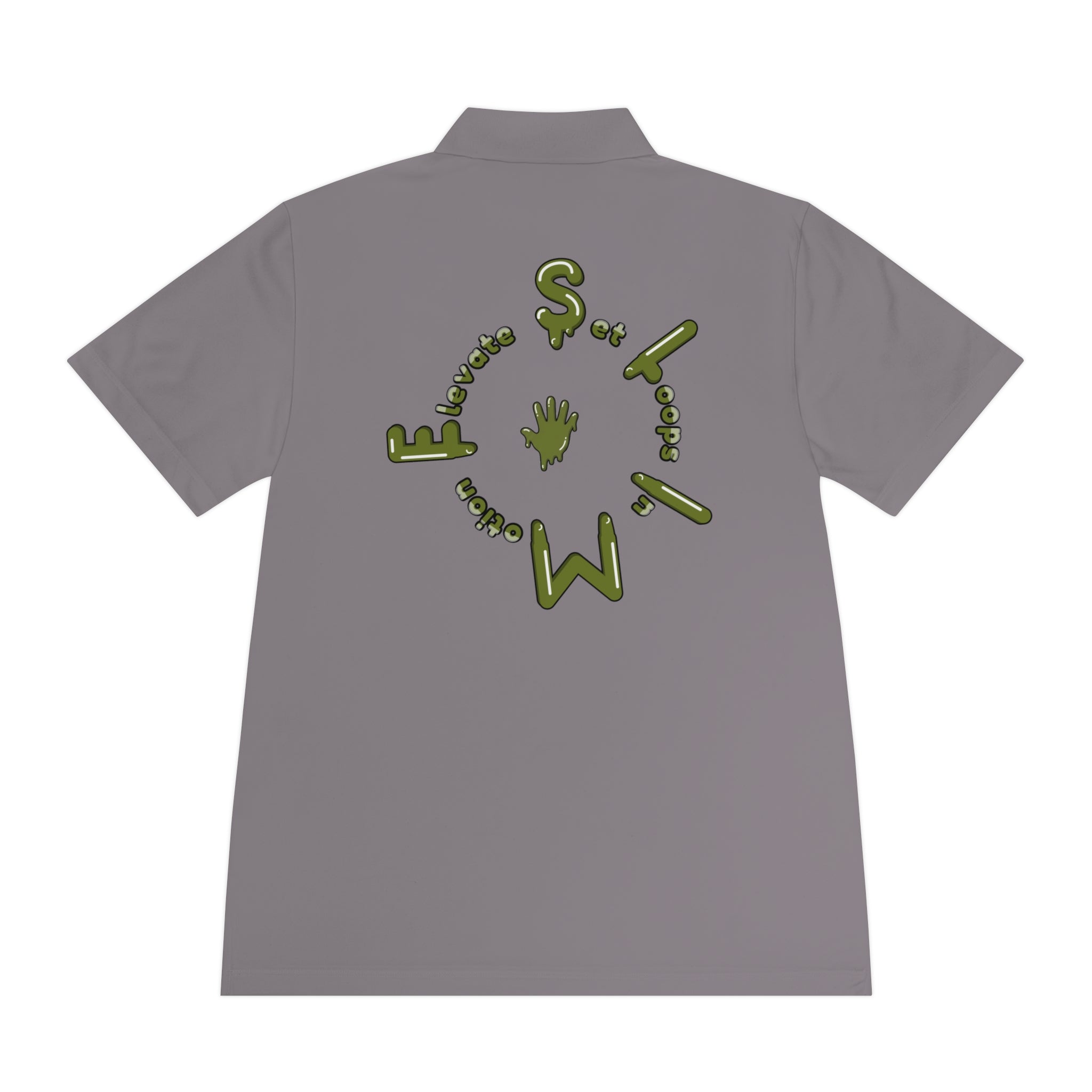 The Slime Shop Sport Polo — Red / Olive Slime Sircle