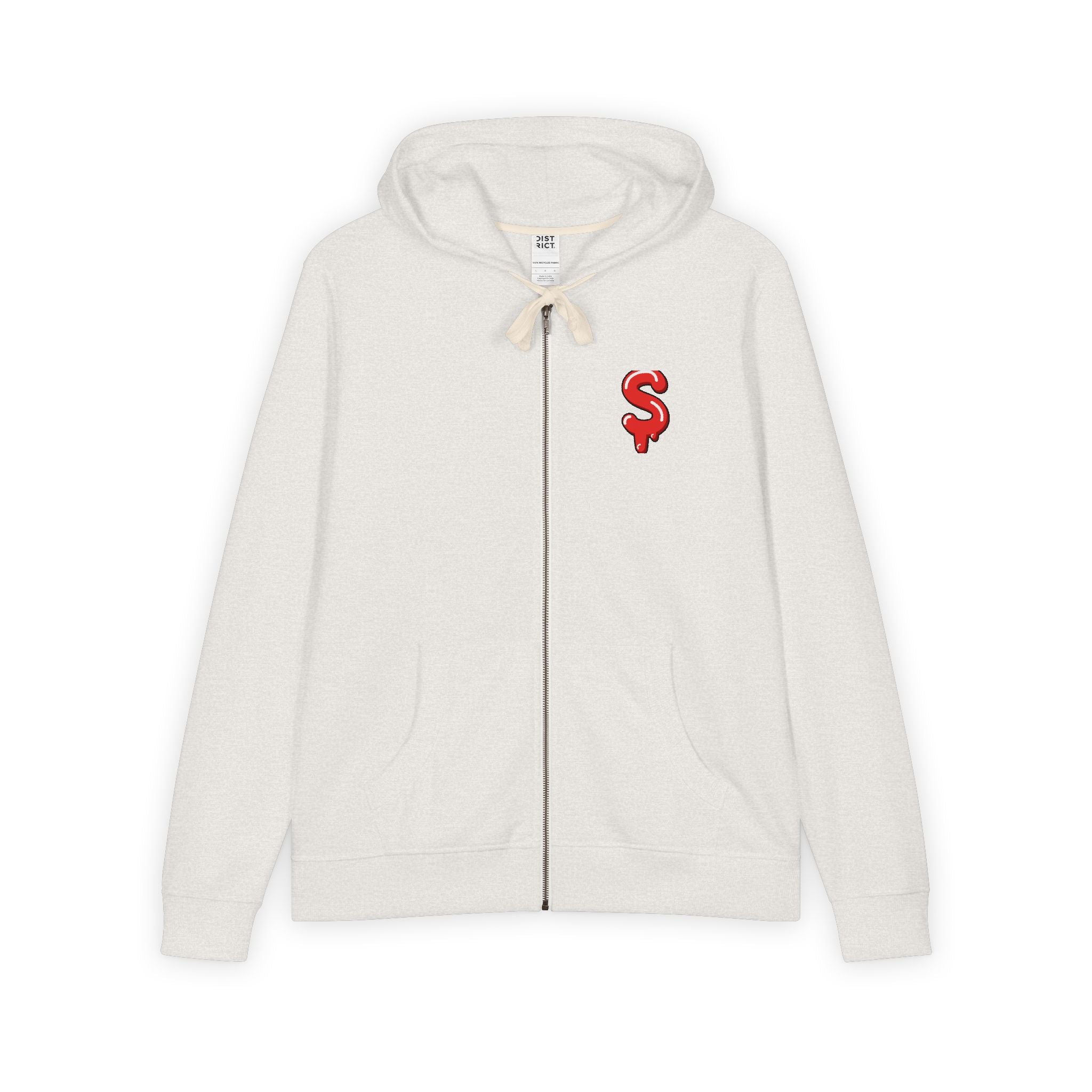 The Slime Shop Full-Zip Hoodie — Black / Red Slime $
