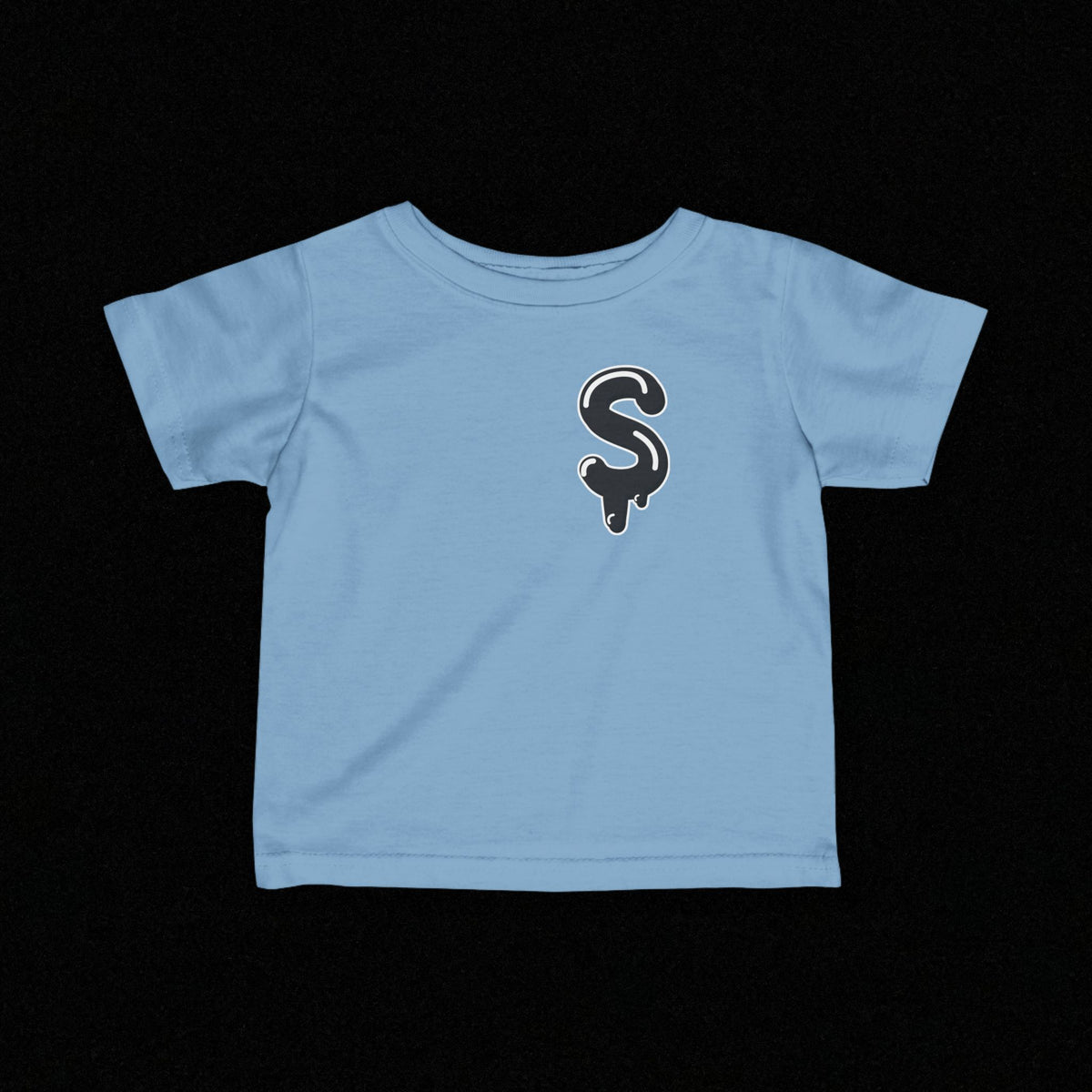 Infant Black/Slime Fine Jersey Tee