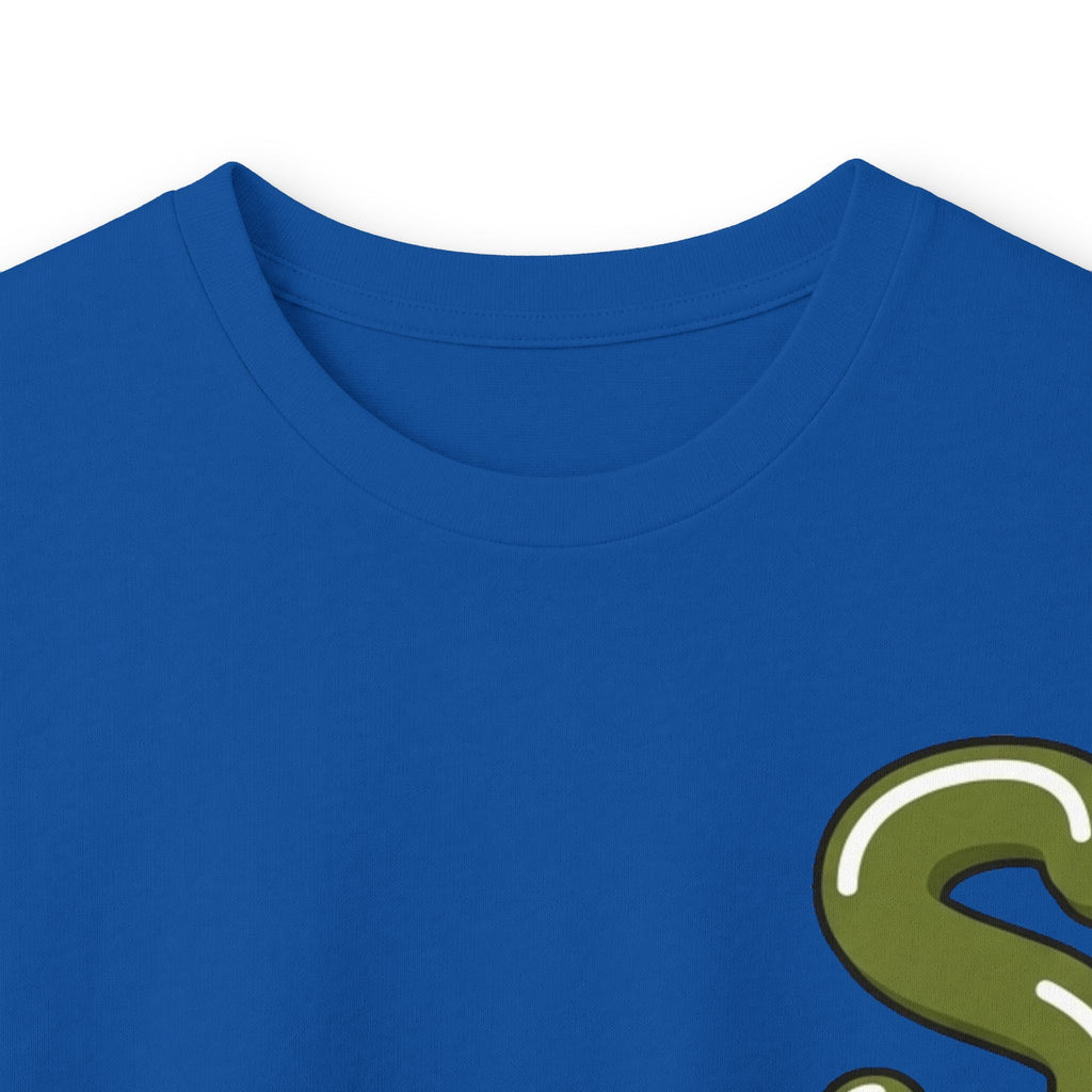 The Slime Shop Ultra Cotton Long-Sleeve — White / Olive Slime-$